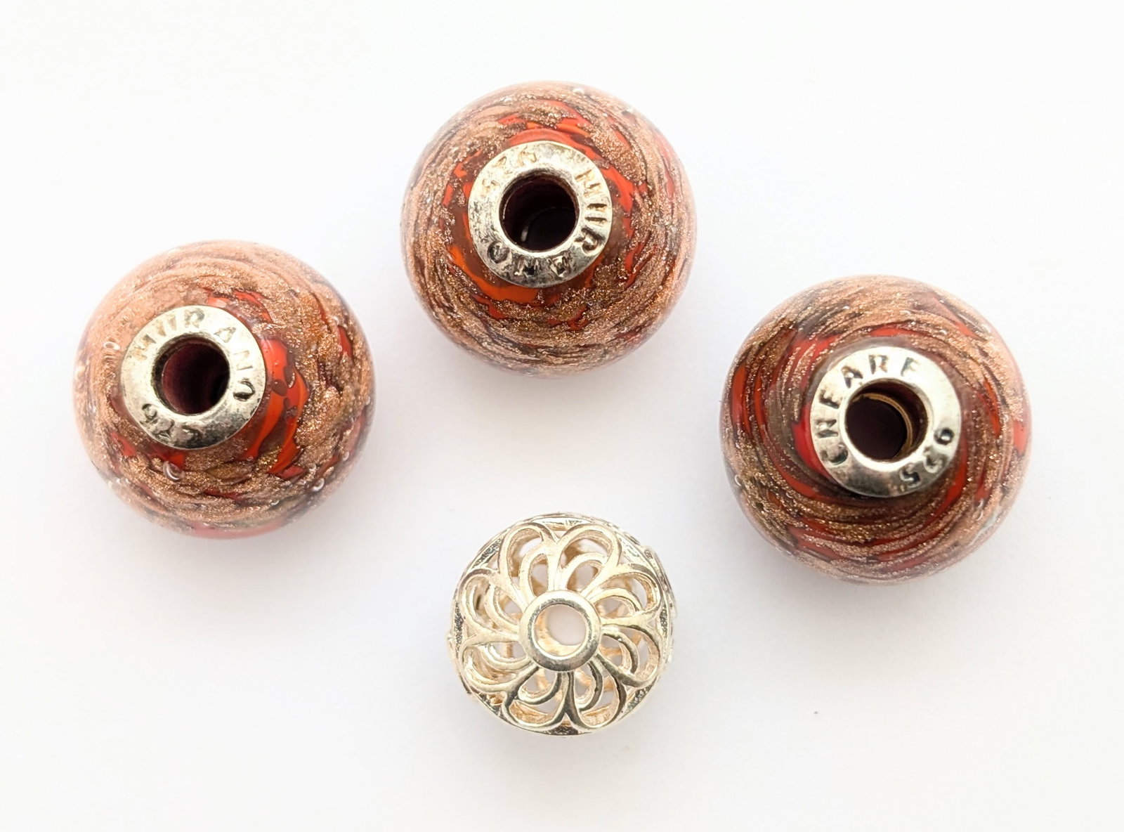 Lot of 20 Sterling Silver Pandora Charms - Some Murano Glass - 5