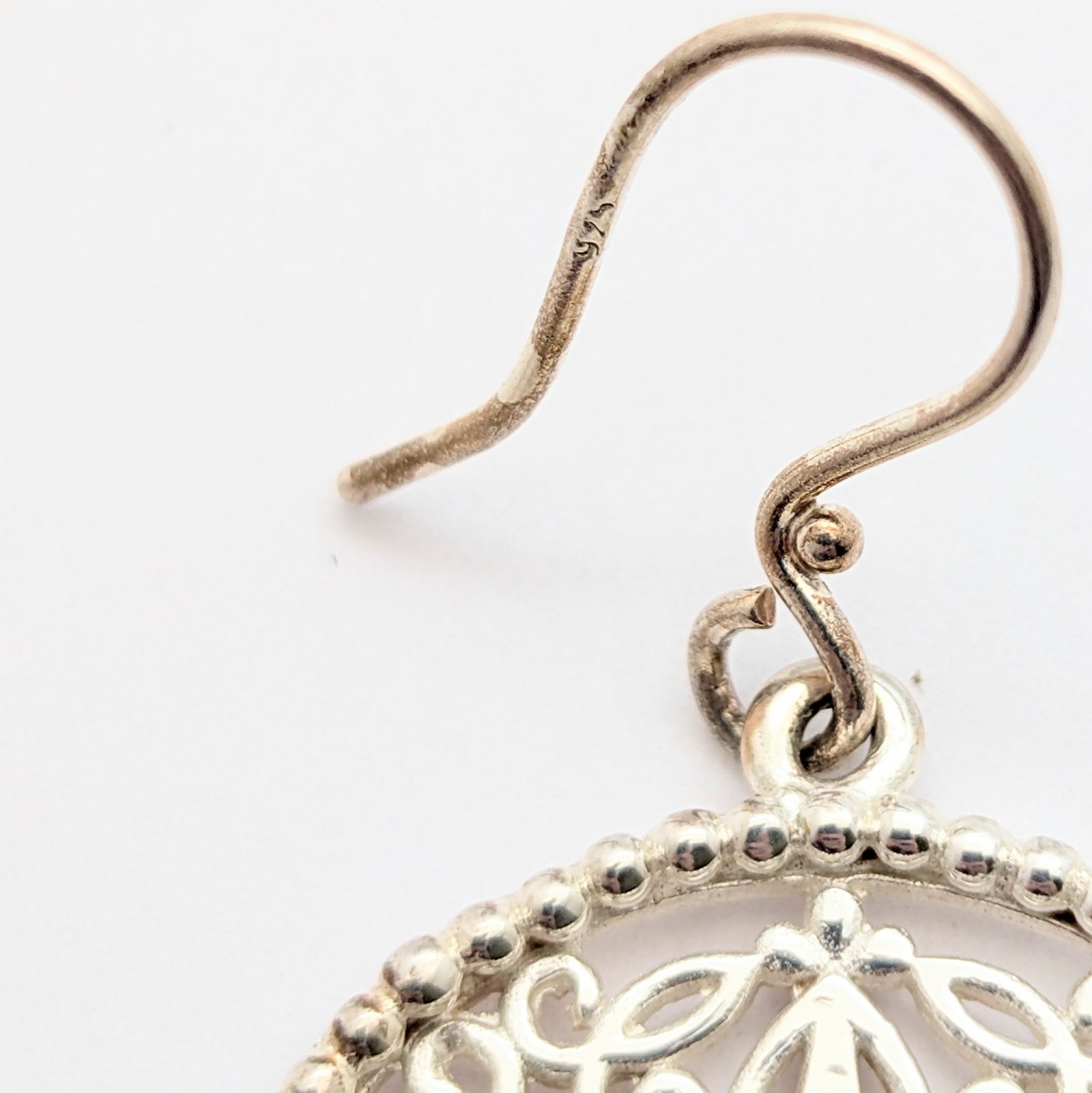 Lot of 2 Sterling Silver Dangling Earrings - 3
