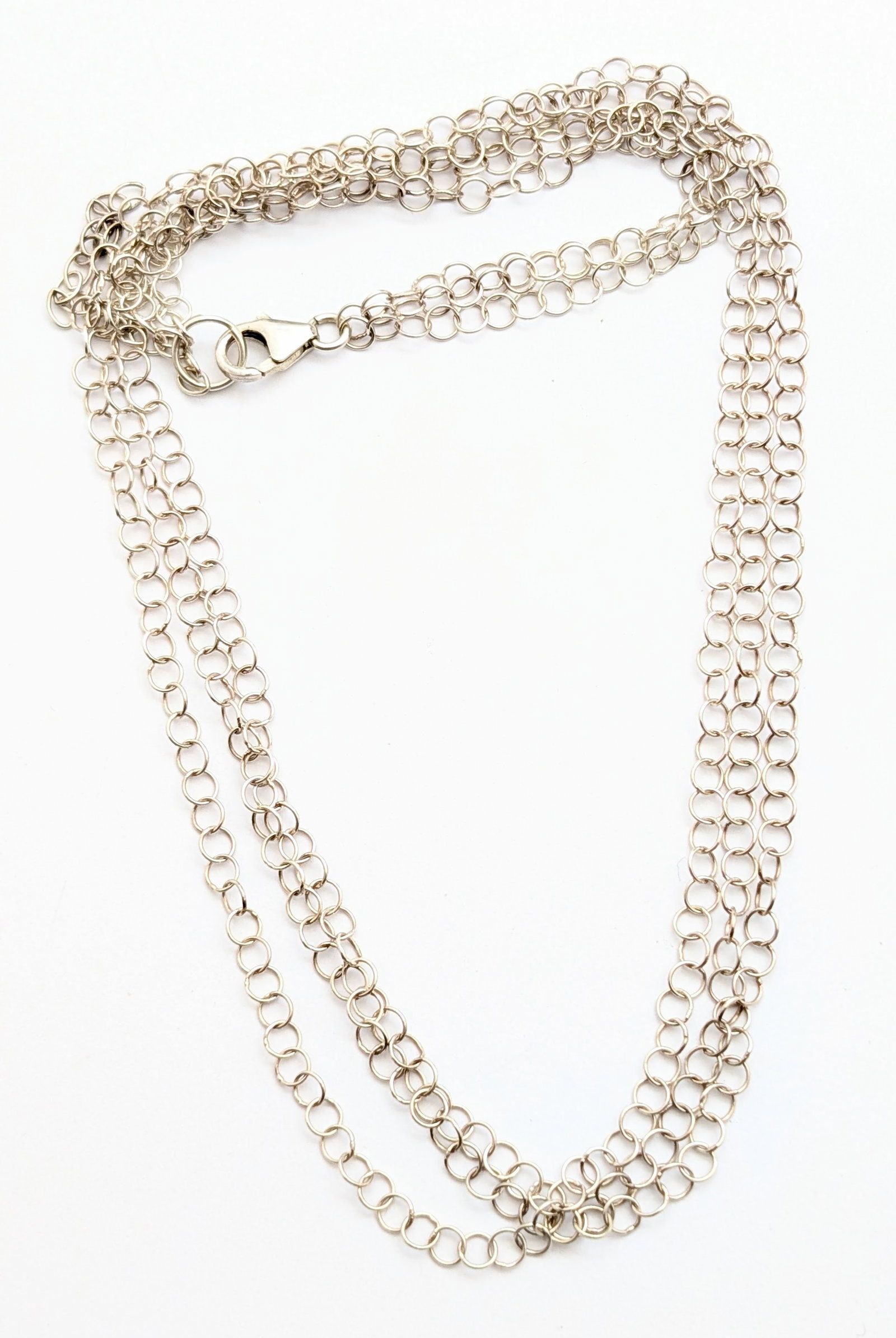 Sterling Silver 3-tier Ladies Chain Necklace (1 of 4)