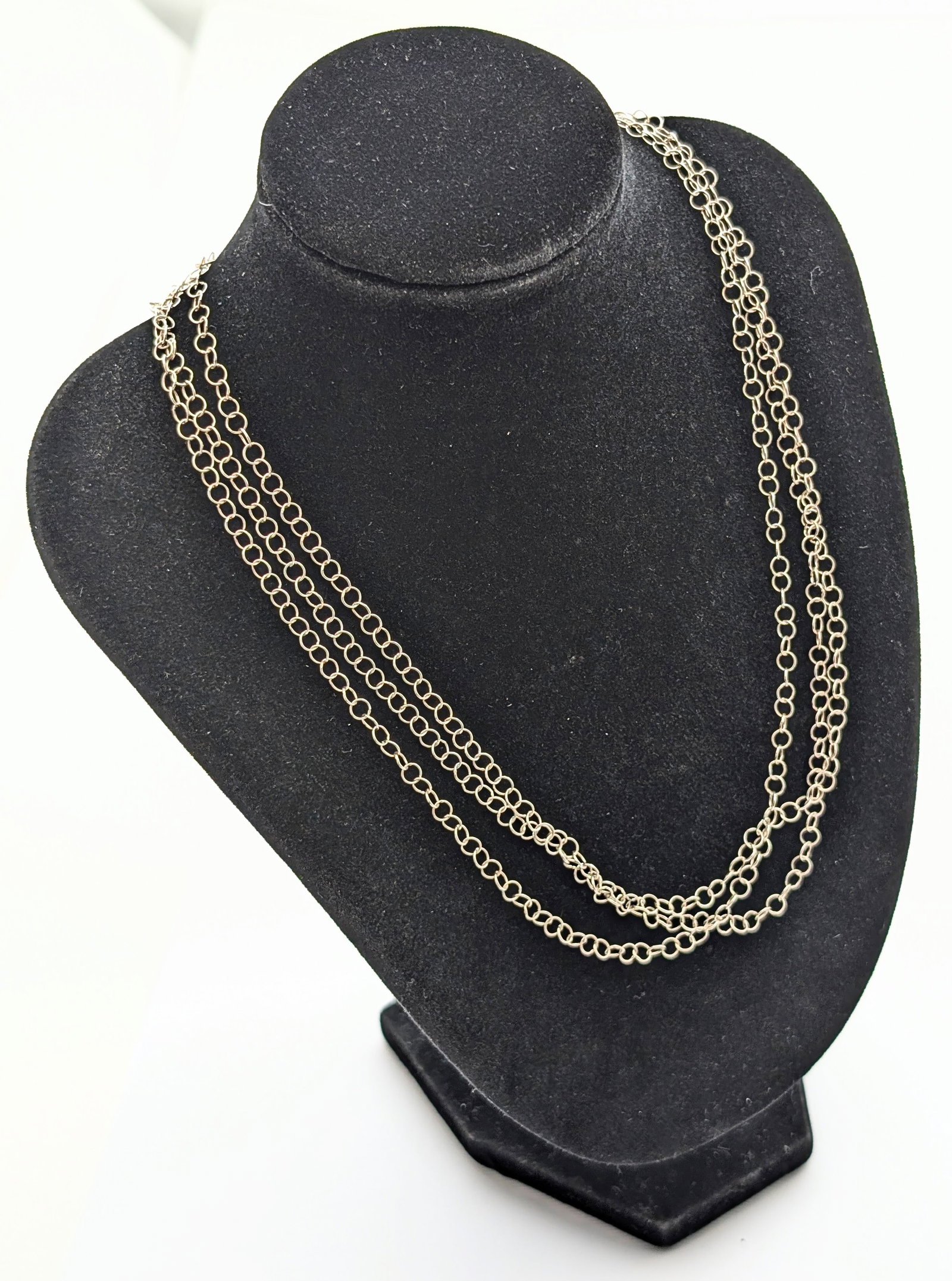 Sterling Silver 3-tier Ladies Chain Necklace - 2