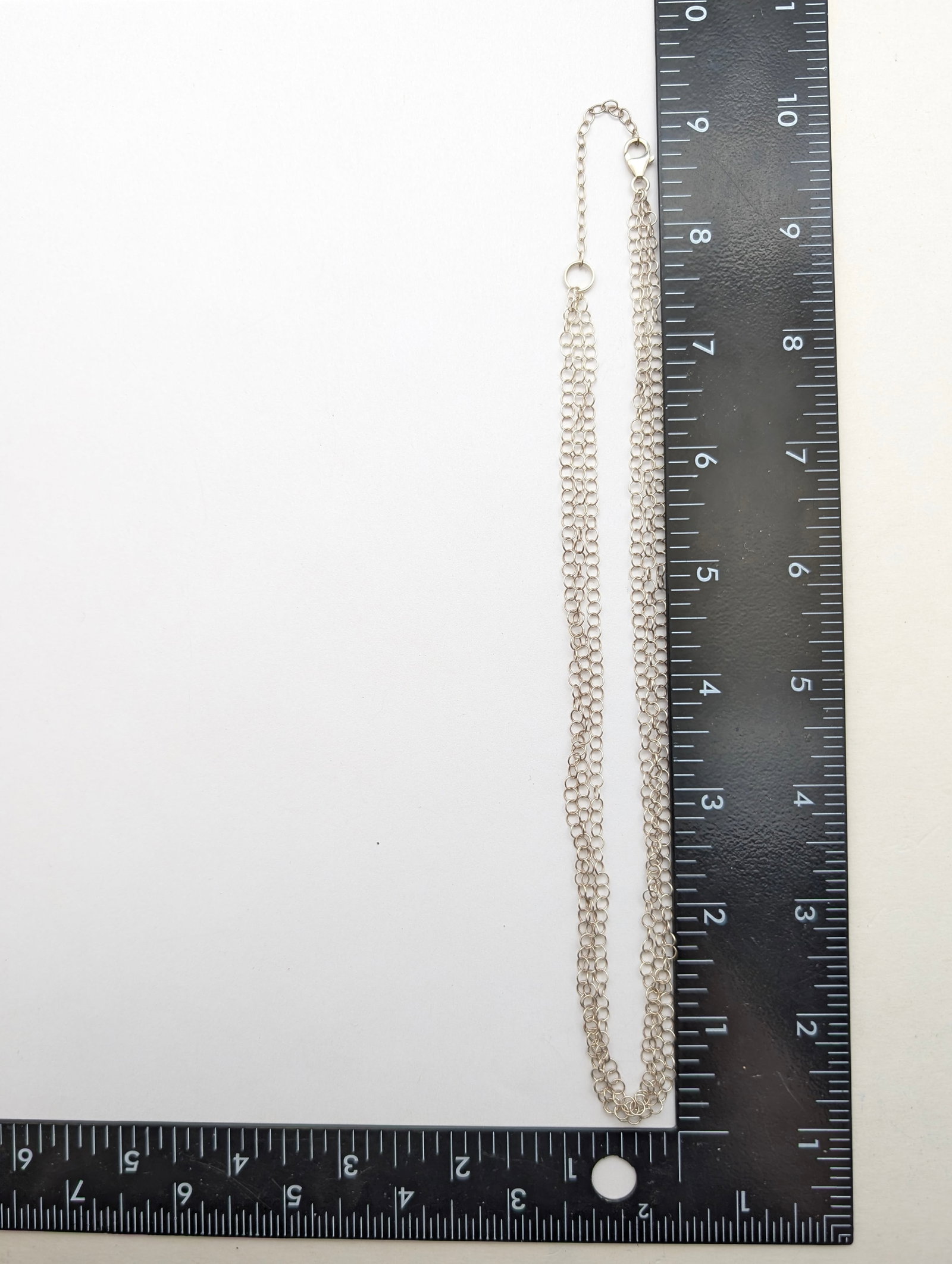 Sterling Silver 3-tier Ladies Chain Necklace - 4