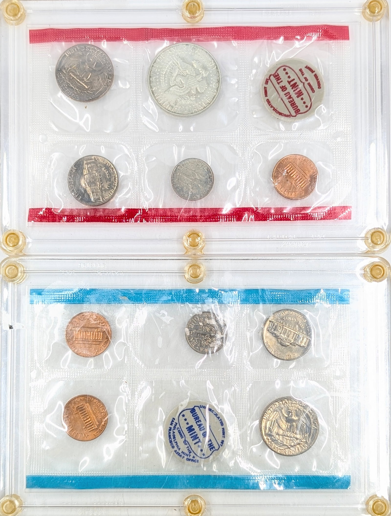 1970 US Mint Uncirculated Coin Set w/ Silver JFK Half - 2