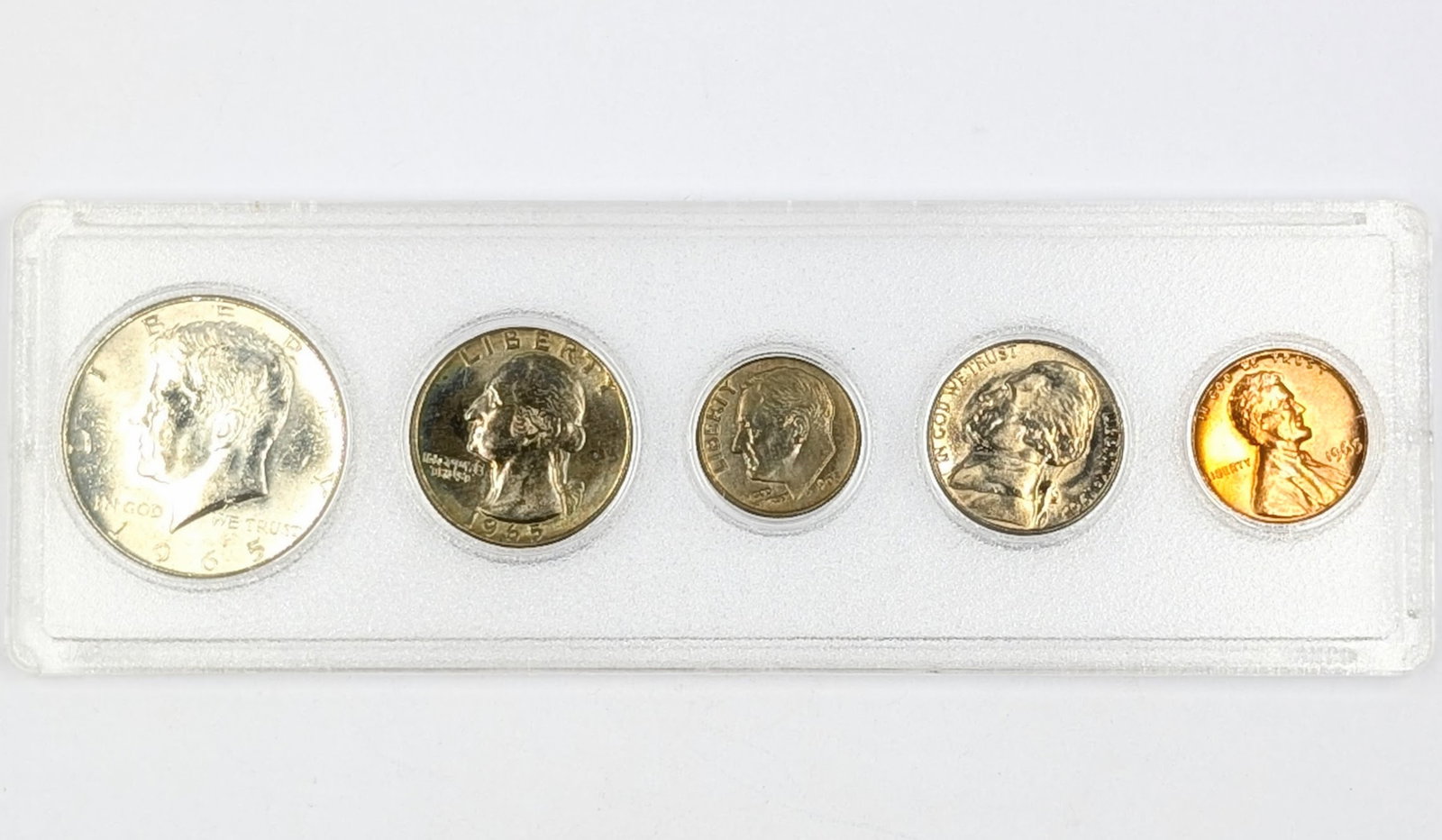 1965 US Mint Proof Set w/ Silver JFK Half: 40% Silver