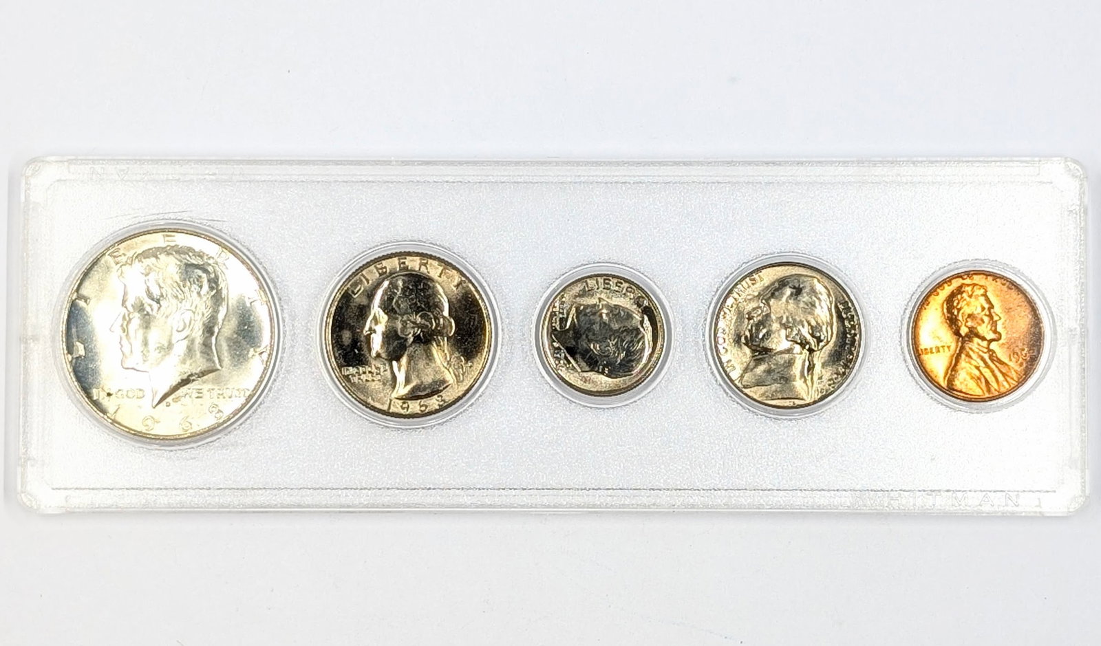 1968 US Mint Proof Set w/ Silver JFK Half: 40% Silver