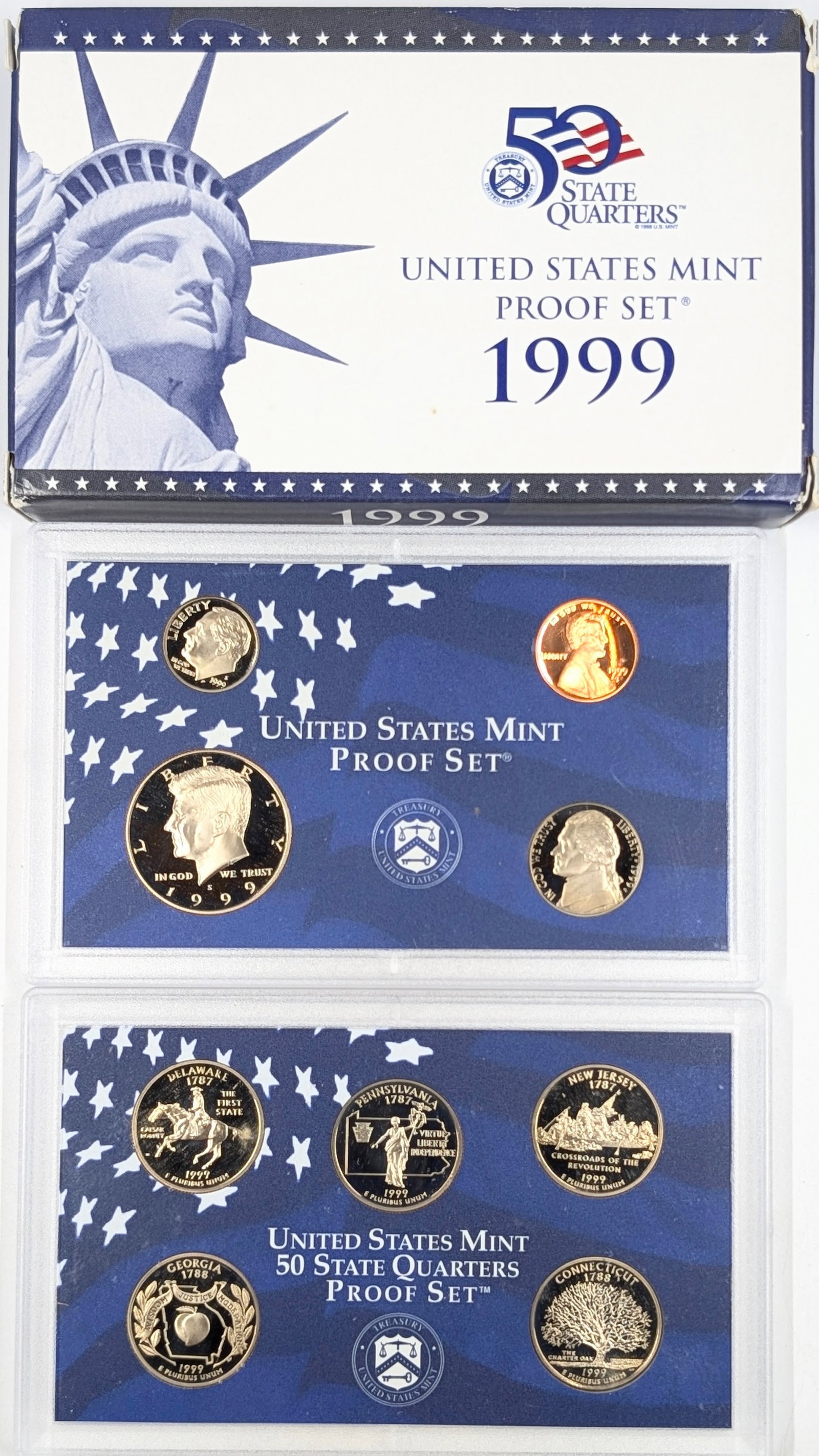 1999 US Mint Proof Set w/ COA: Coin