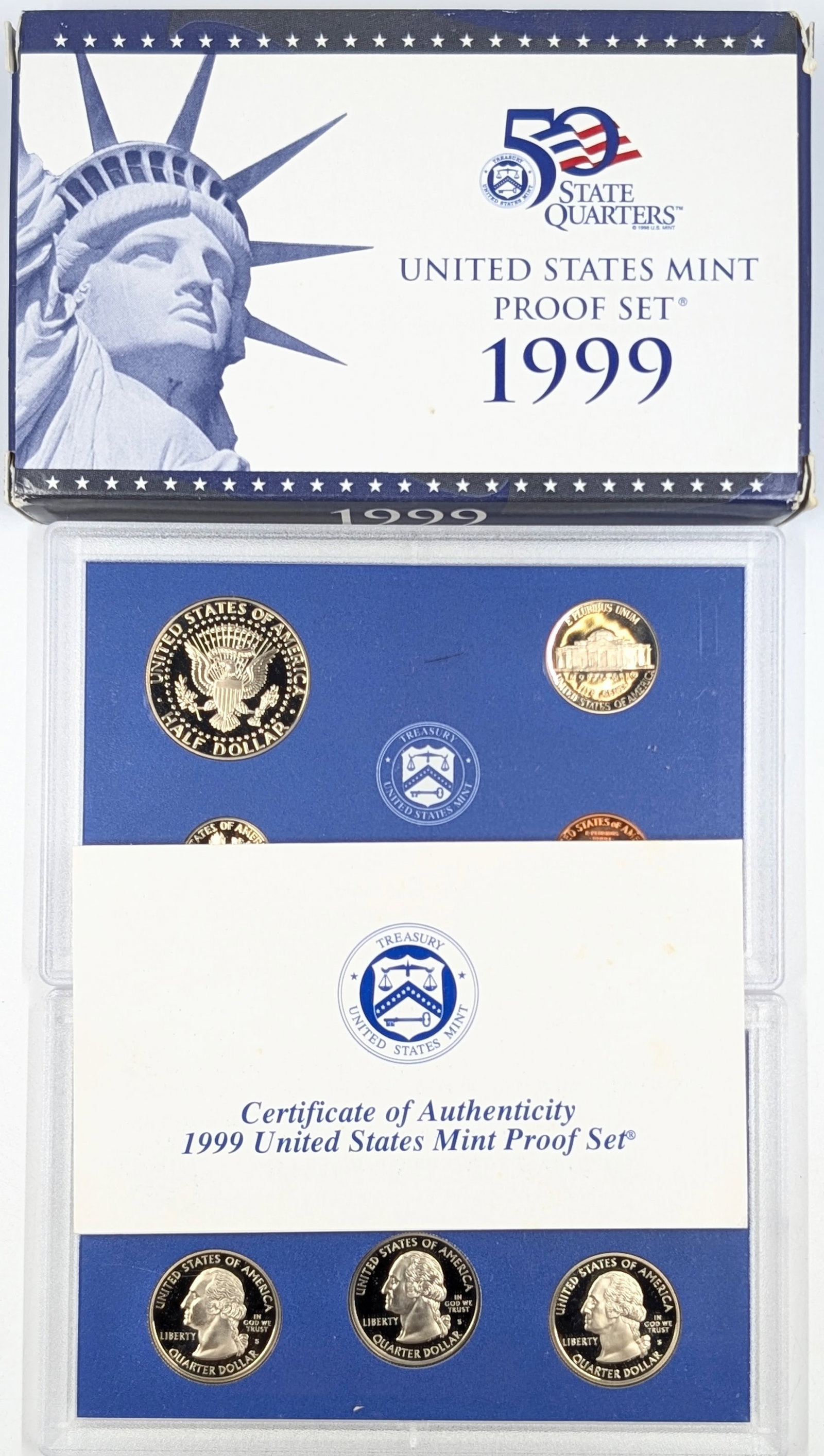 1999 US Mint Proof Set w/ COA - 3