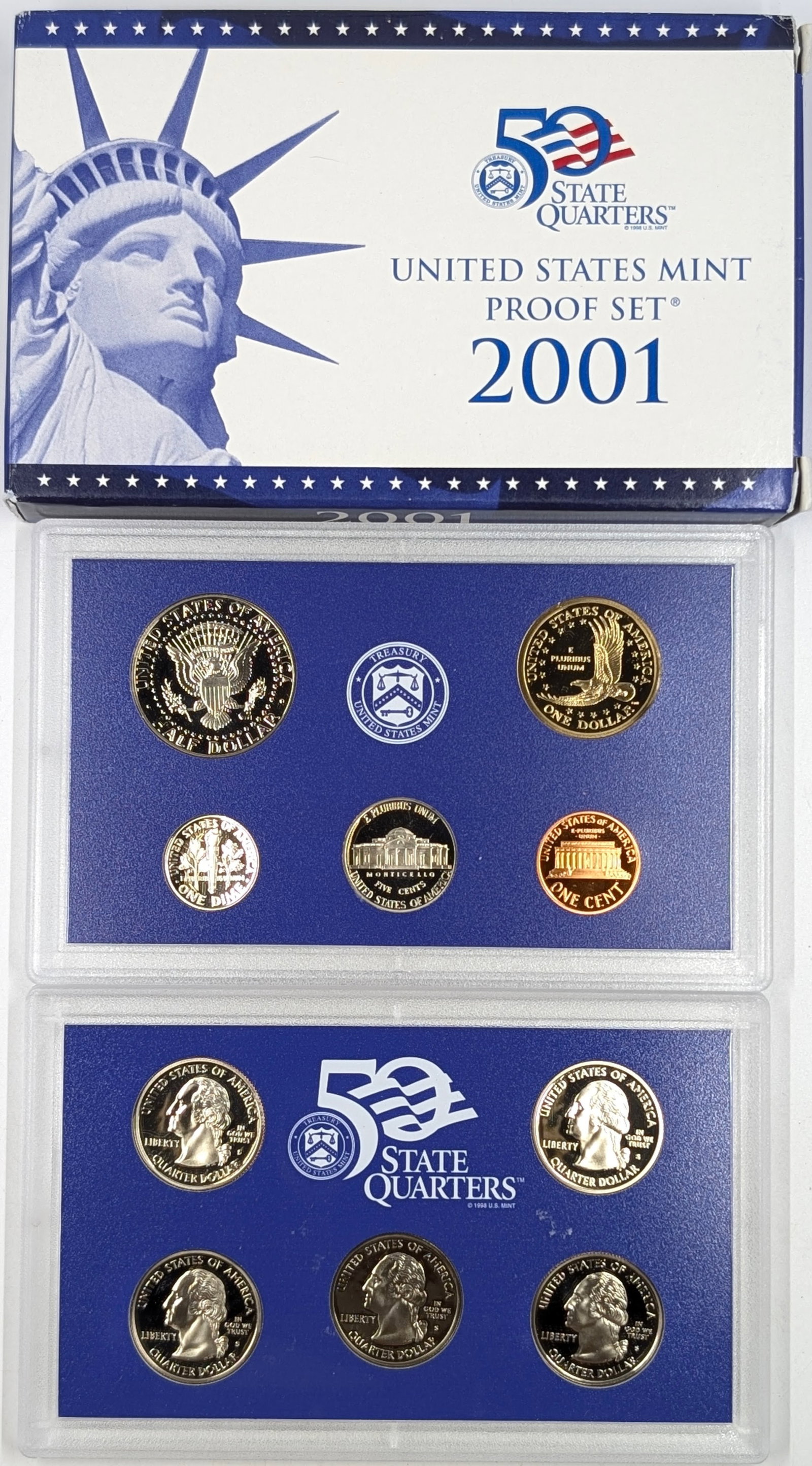 2001 US Mint Proof Set w/ COA - 2
