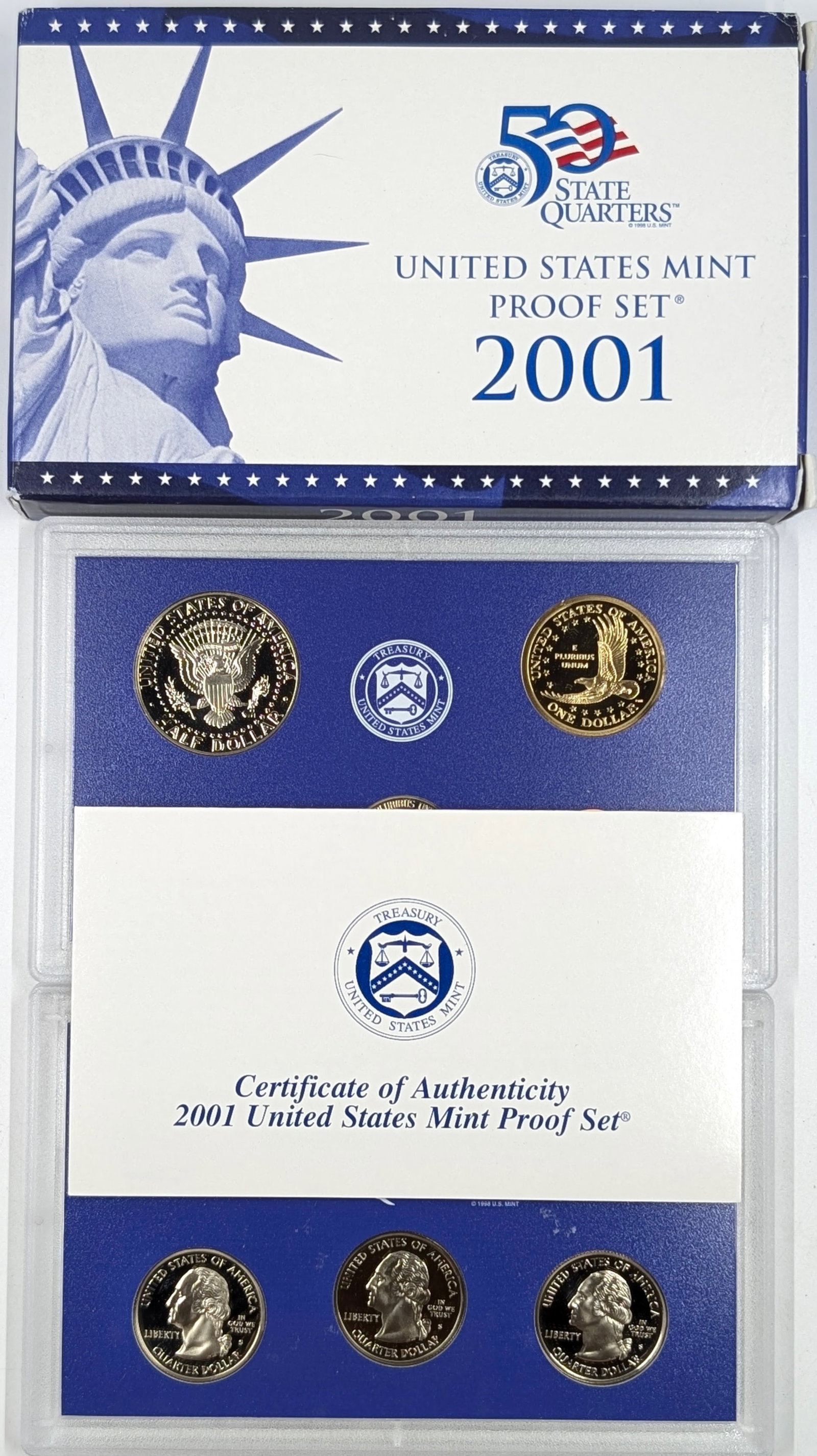 2001 US Mint Proof Set w/ COA - 3