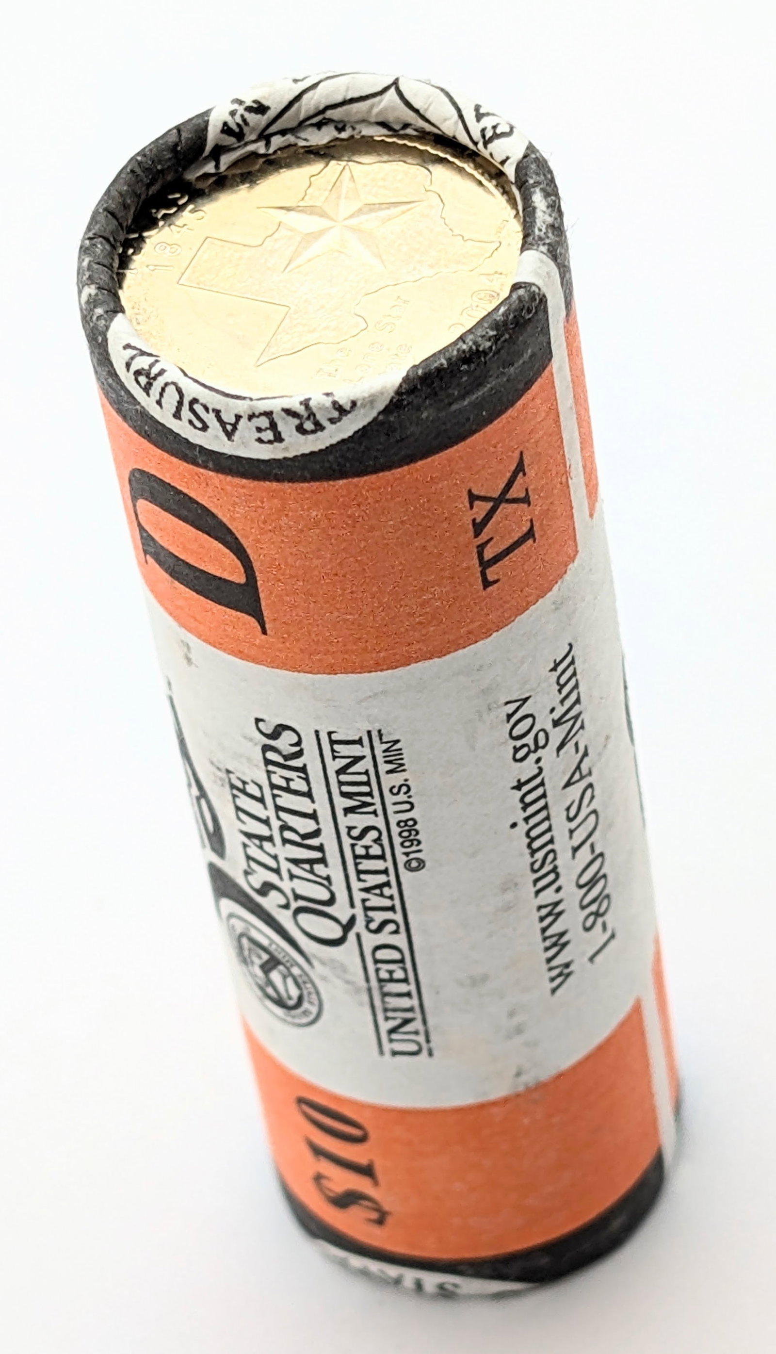 Original US Mint Roll of 40 Uncirculated 2004-D Texas Quarters: Coin