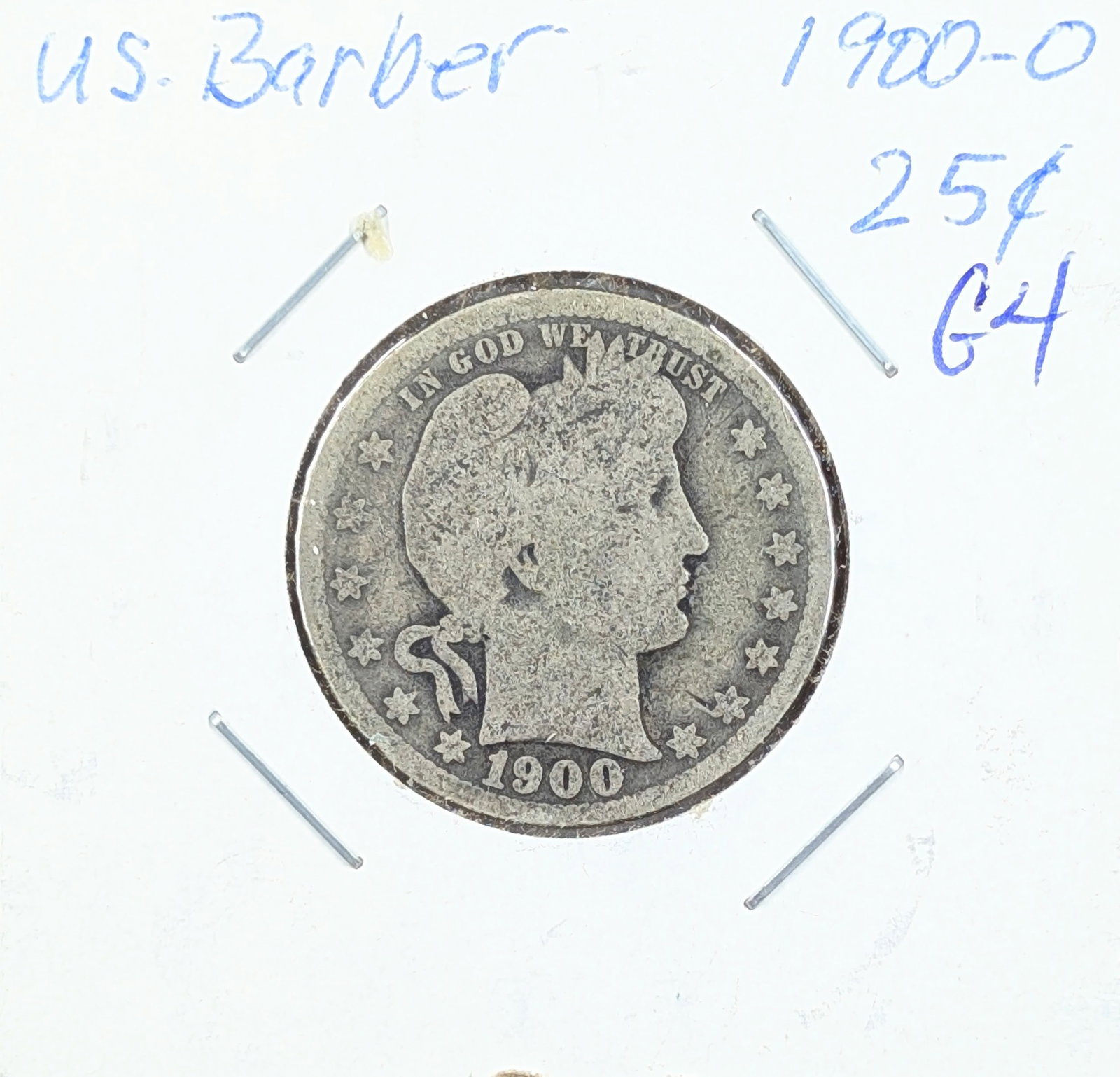 1900-O Silver Barber Quarter: Silver