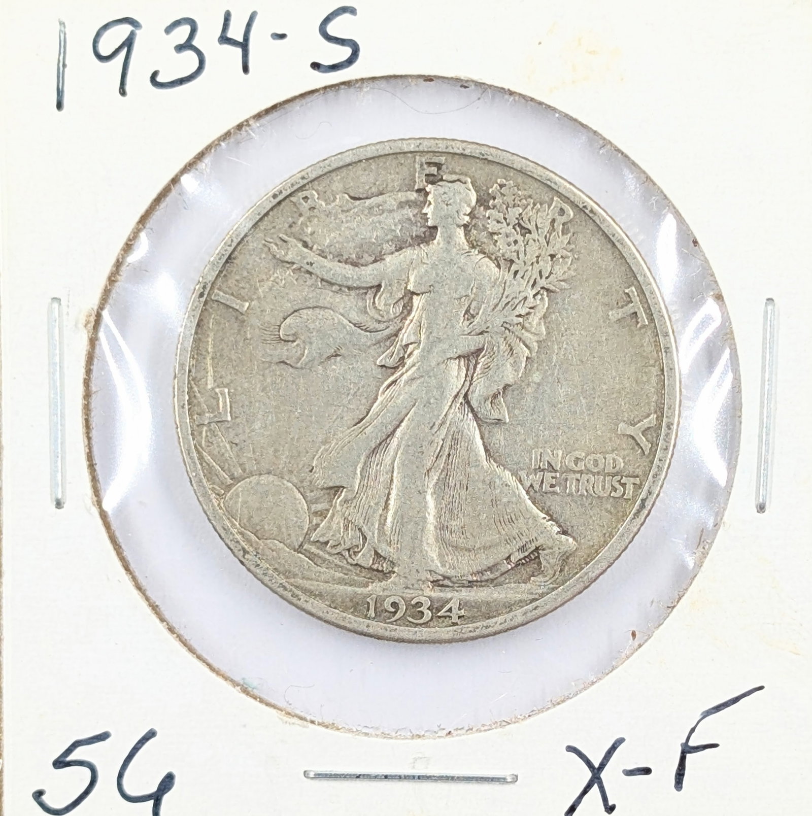 1934-S Silver Walking Liberty Half Dollar: Silver