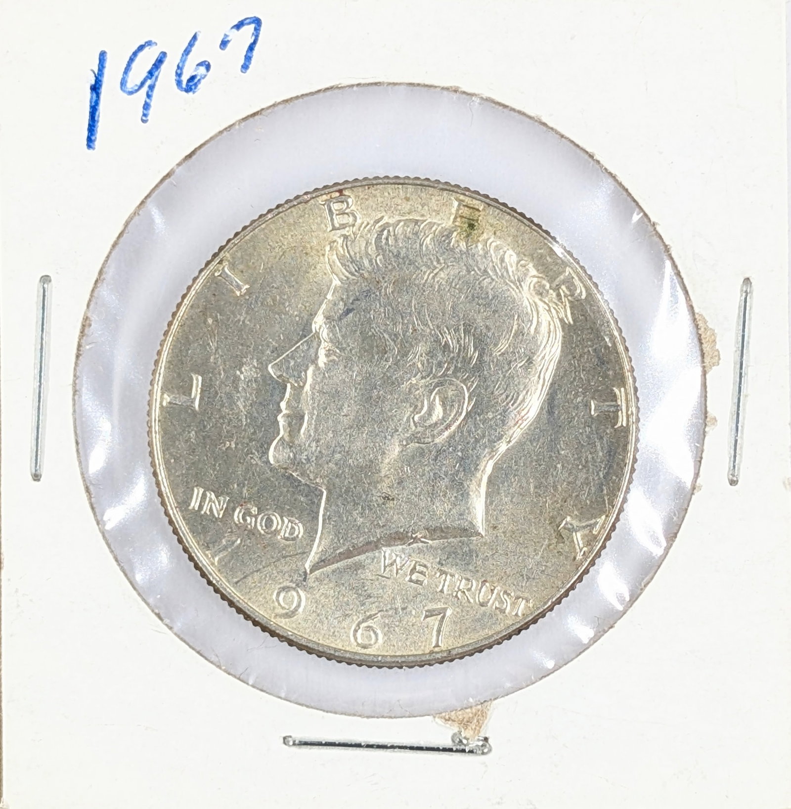 1967 Silver John F Kennedy Half Dollar: 40% Silver