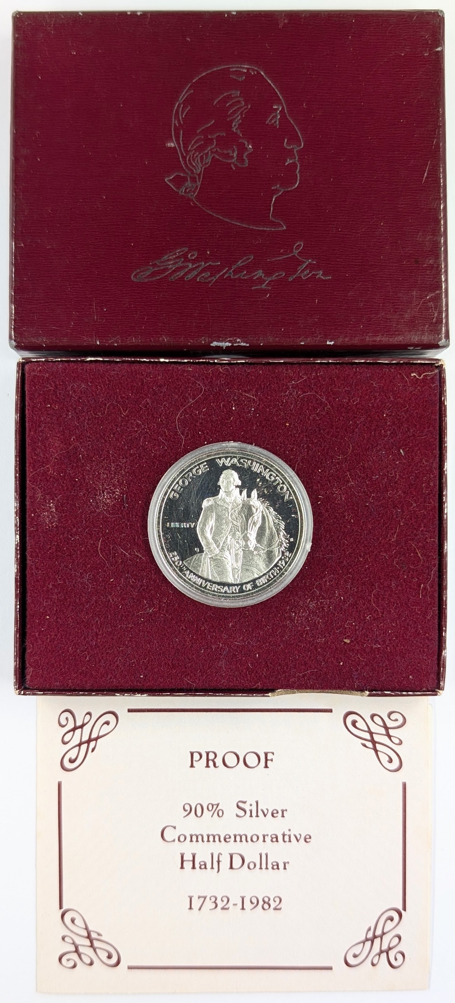1982-S Proof Silver Washington Commemorative Half Dollar - 250th Anniversary (1 of 3)