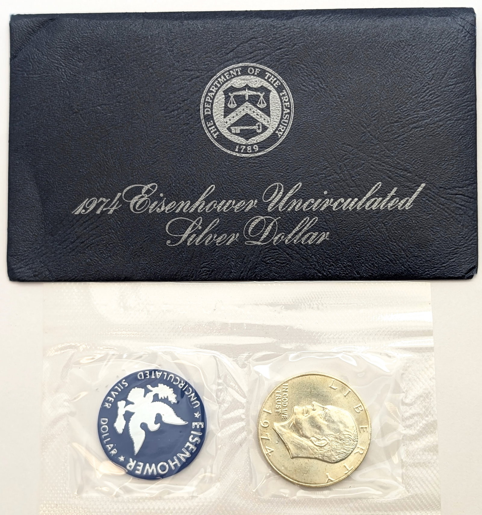 1974-S Eisenhower " Ike" Uncirculated Silver Dollar: Silver