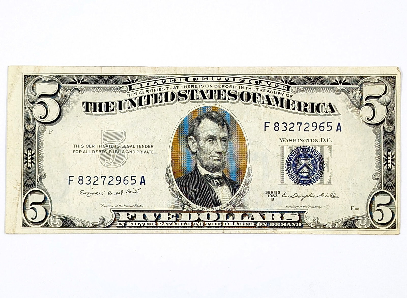 1953-B $5 Note - Silver Certificate (1 of 2)