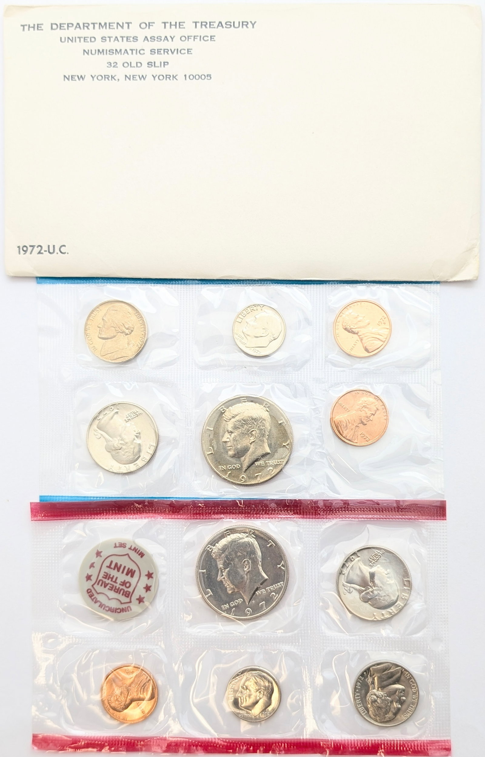 1972 US Mint Uncirculated Coin Set: Coin