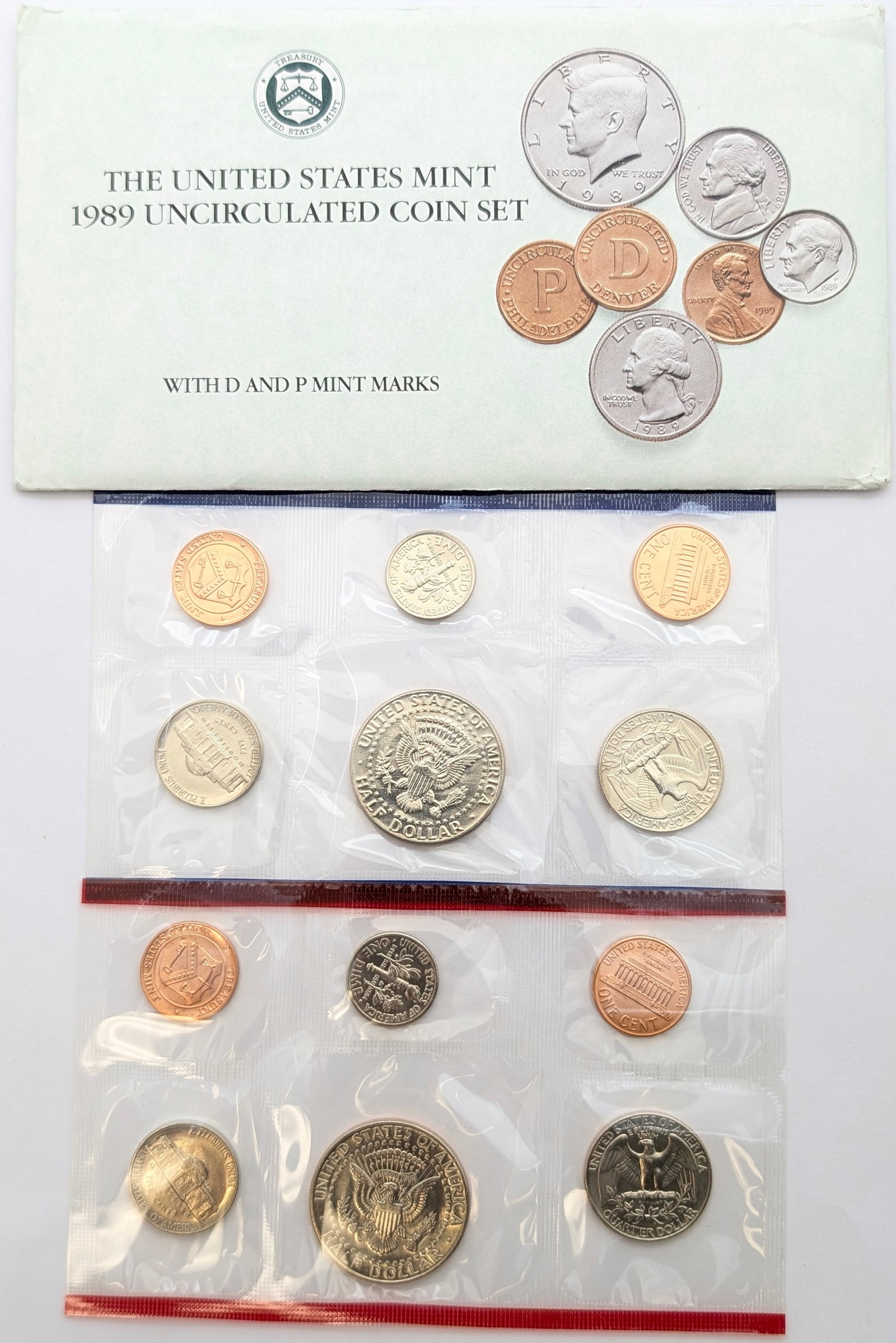 1989 US Mint Uncirculated Coin Set - 2
