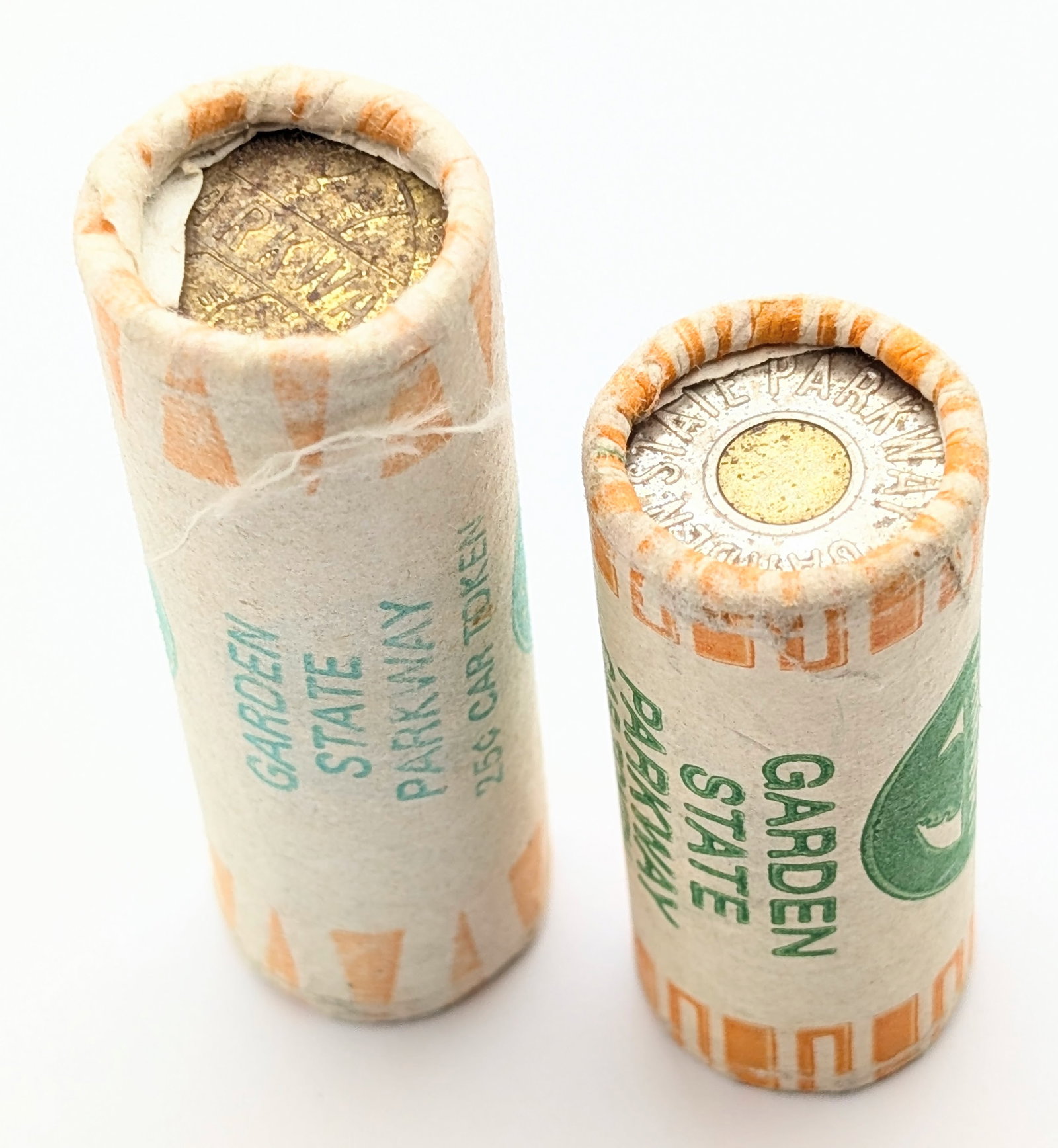 Lot of 2 Unopened Rolls of Garden State Parkway Car Tokens (1 of 3)