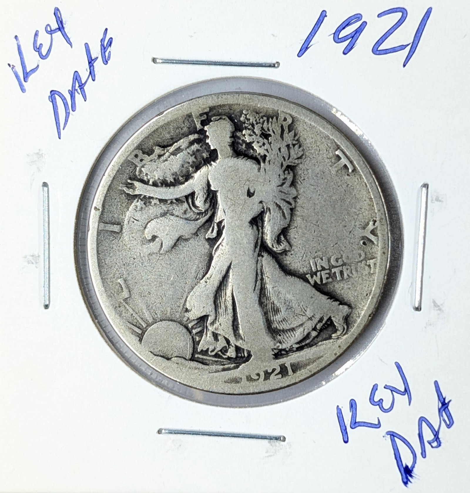 1921 Silver Walking Liberty Half Dollar- KEY Date!