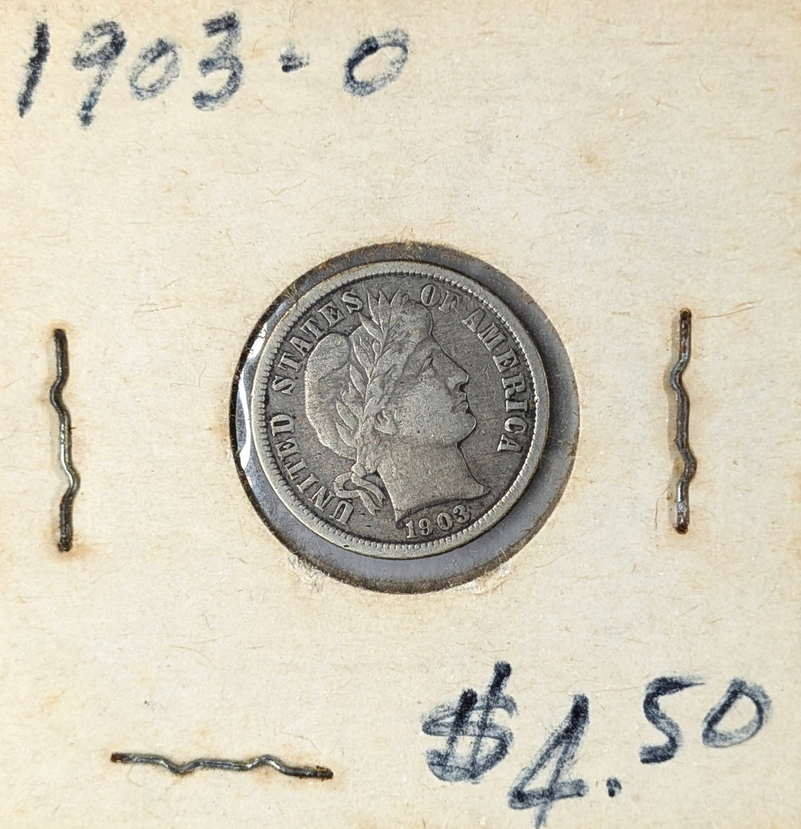 1903-O Silver Barber Dime (1 of 2)