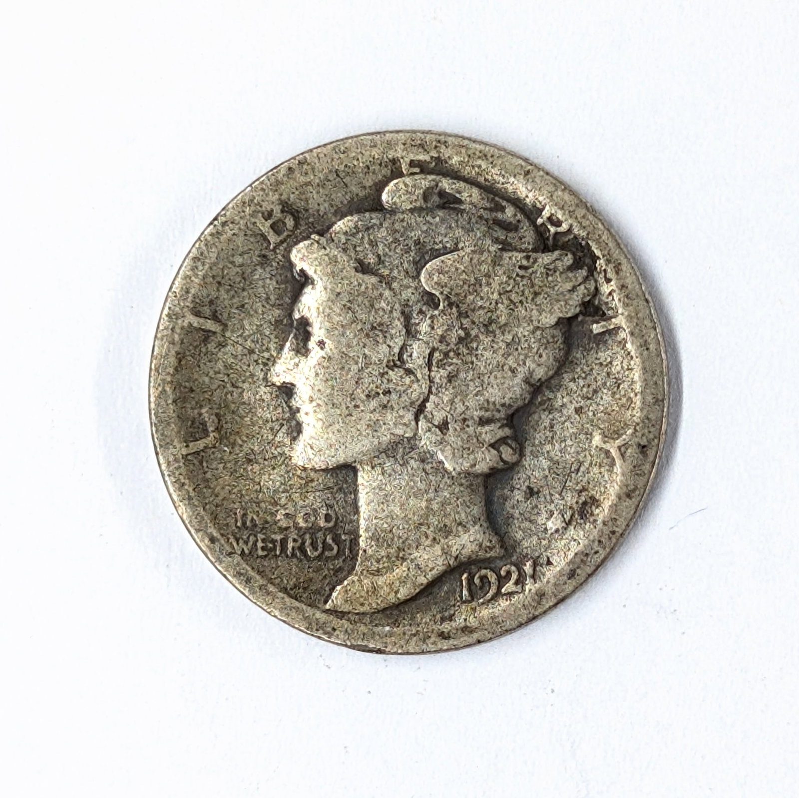 1921 Silver Mercury Dime- KEY Date!: _