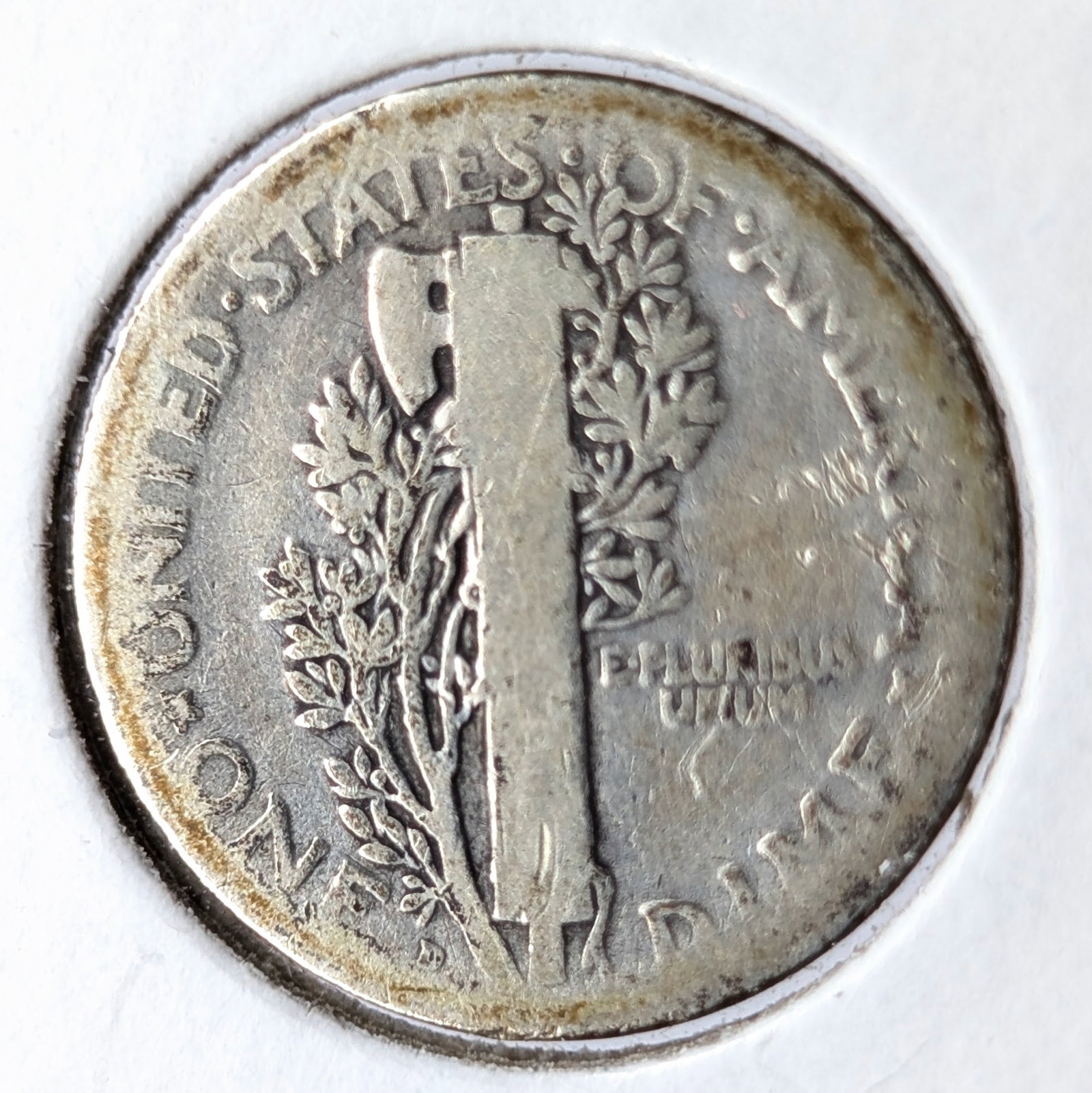 1921-D Silver Mercury Dime- KEY Date! - 3