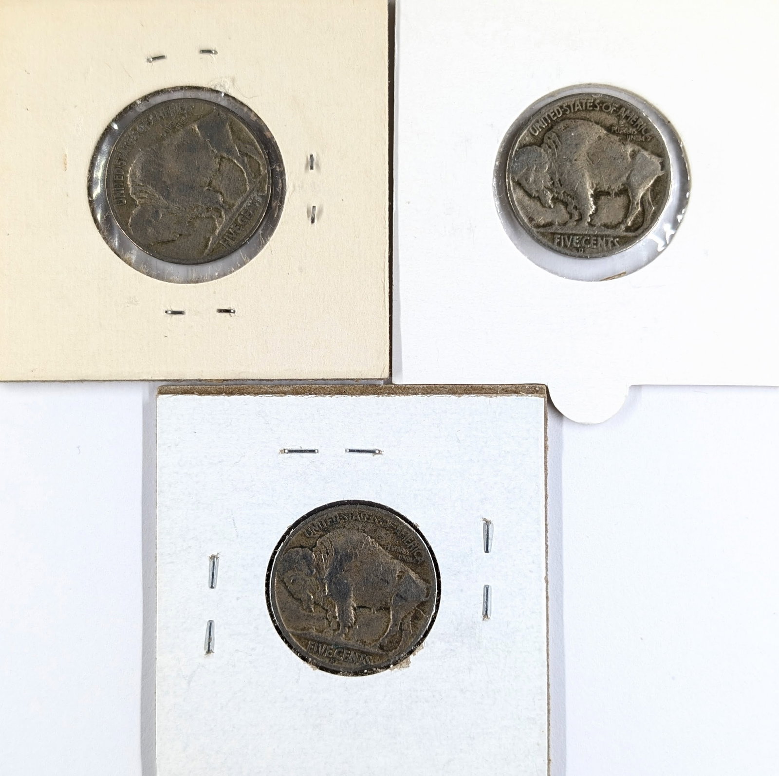 Lot of 3 Buffalo Head Nickels- 1936 P/D/S - 2