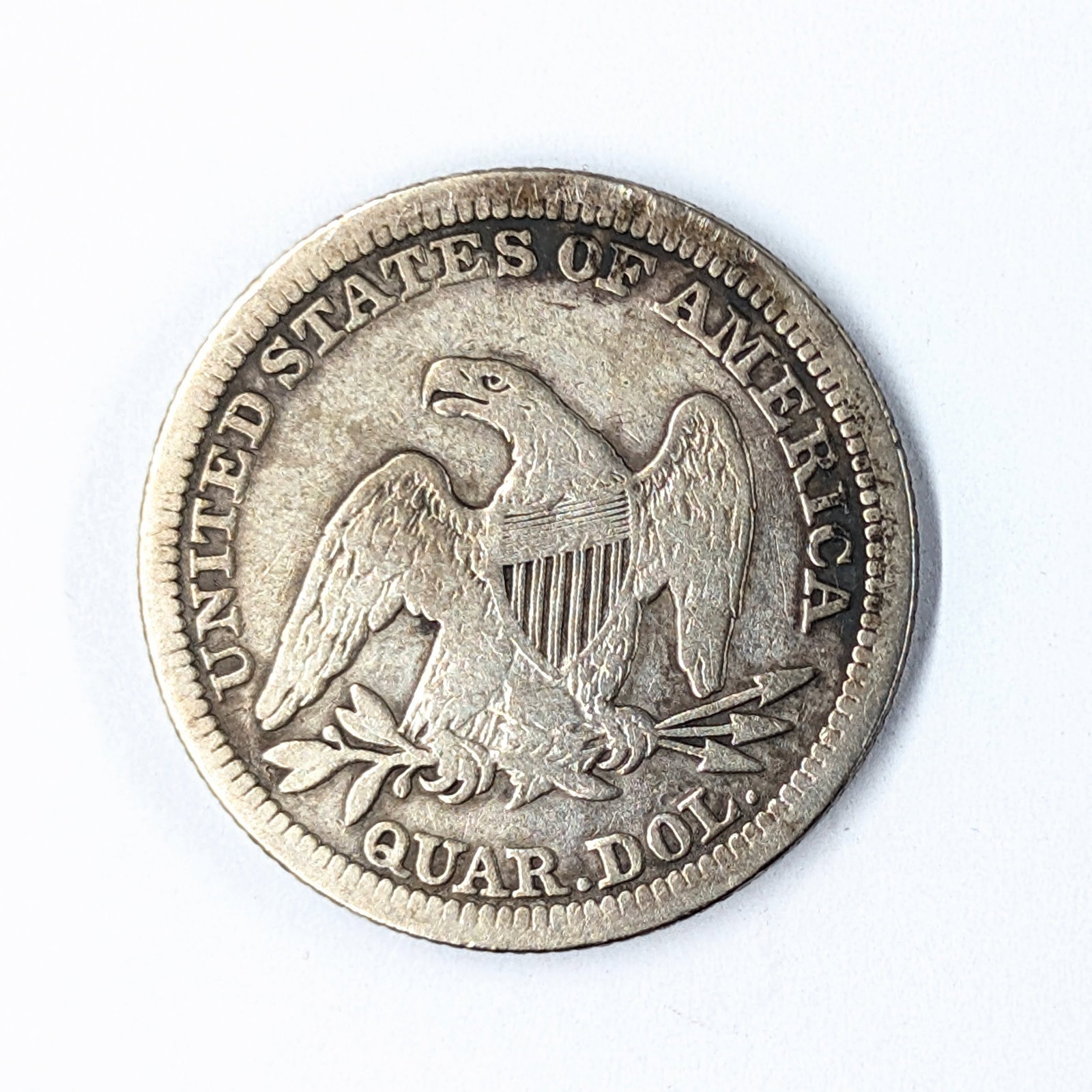 1856 Silver Liberty Seated Quarter - 2