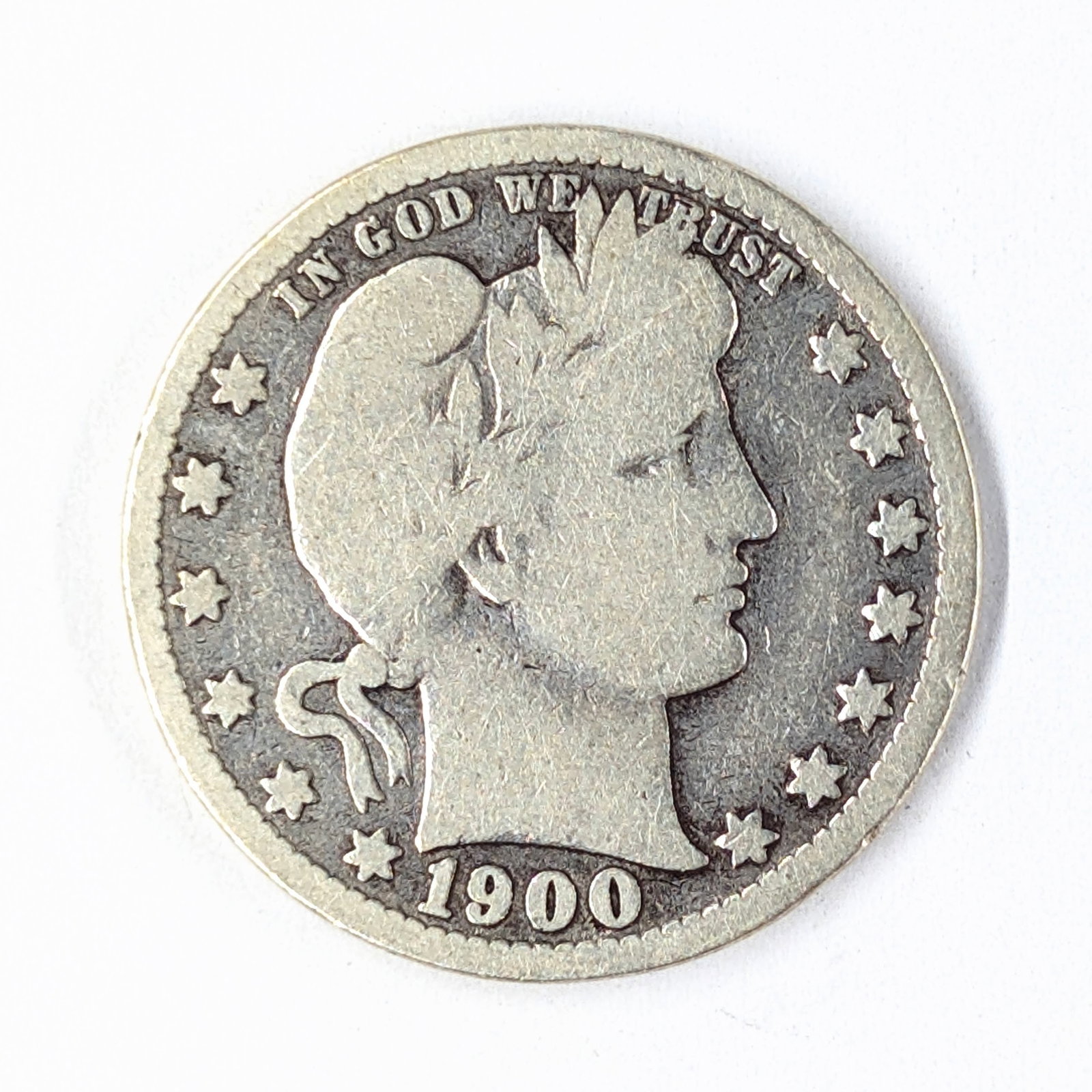 1900 Silver Barber Quarter (1 of 2)