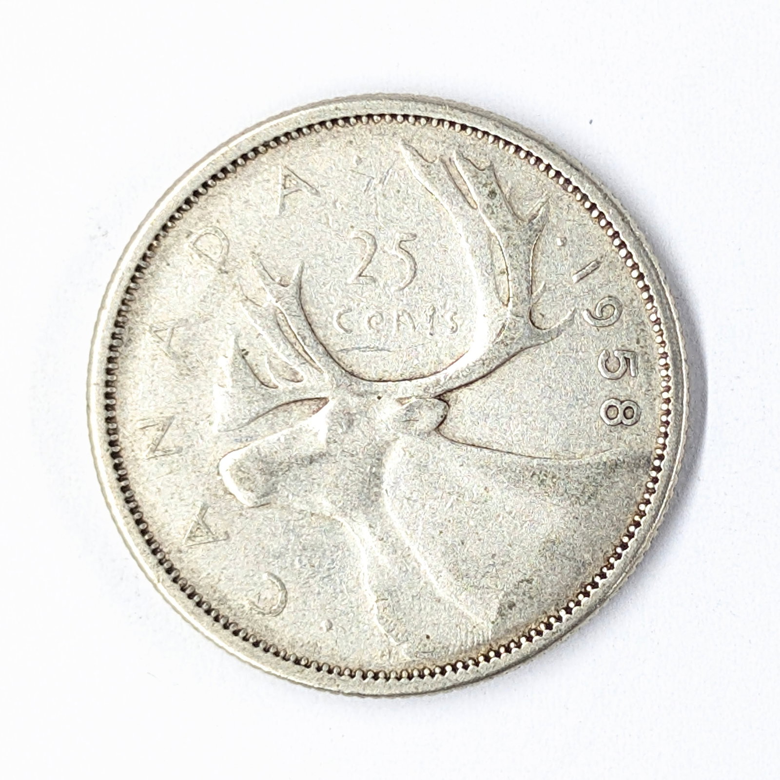 1958 Silver Canadian Quarter - 2