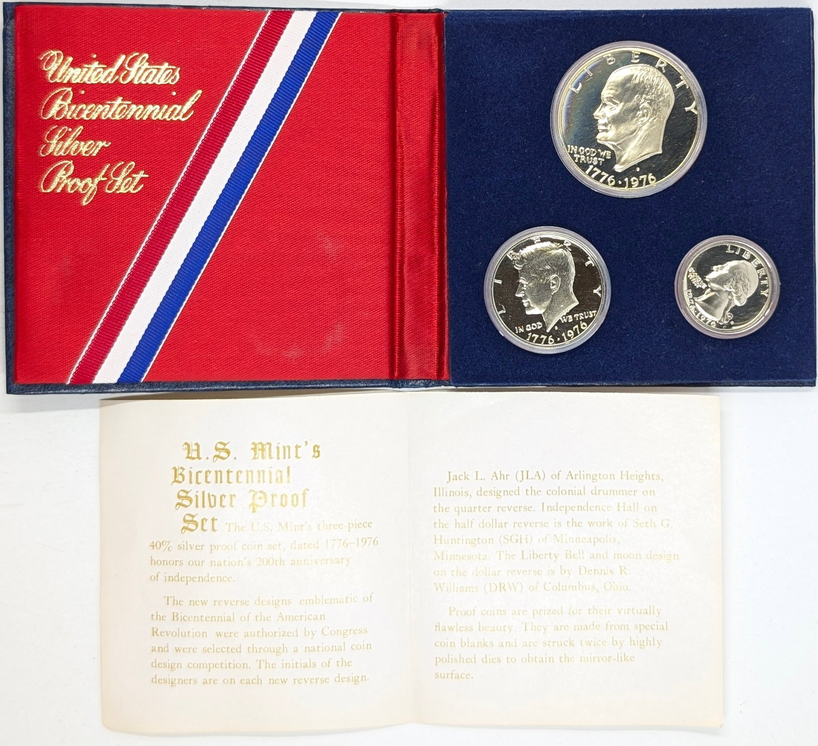 1976 US Mint Bicentennial Silver Proof 3-Coin Set (1 of 2)