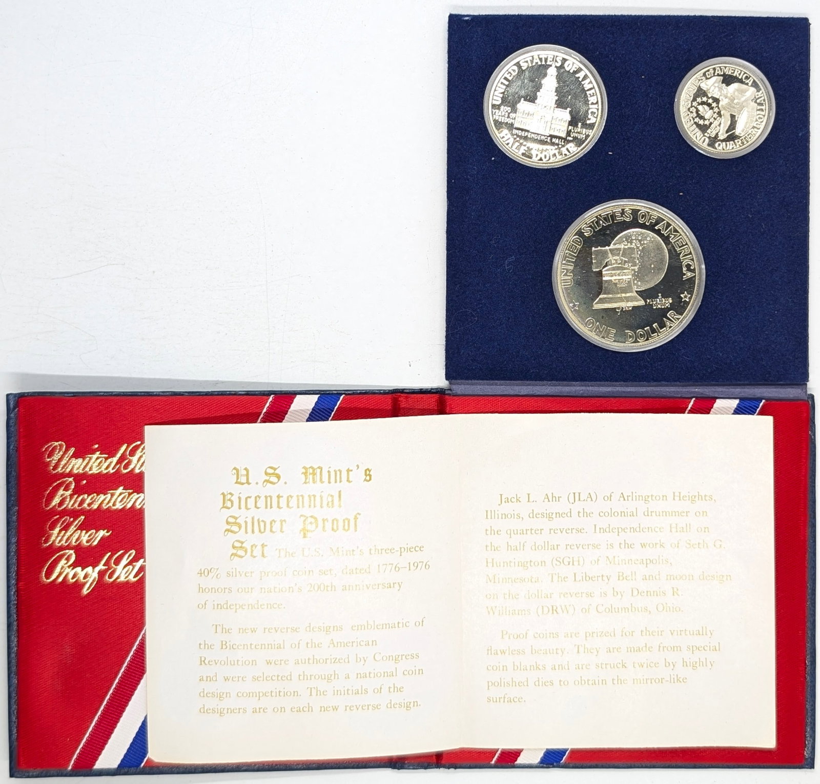 1976 US Mint Bicentennial Silver Proof 3-Coin Set - 2