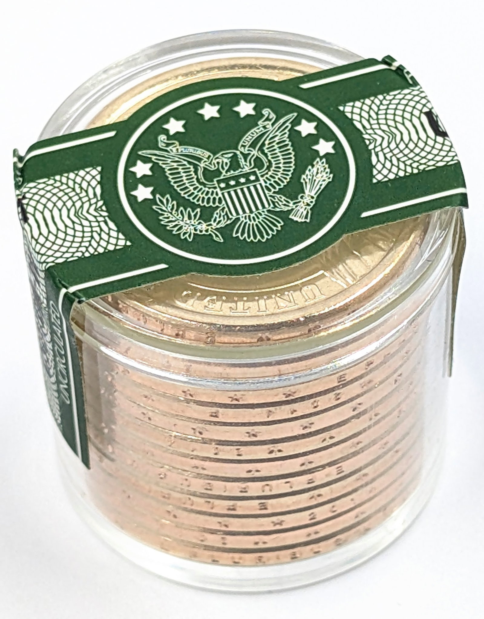 Danbury Mint Tube of 12 Uncirculated 2014 Presidential Dollar Coins- Roosevelt: Sealed