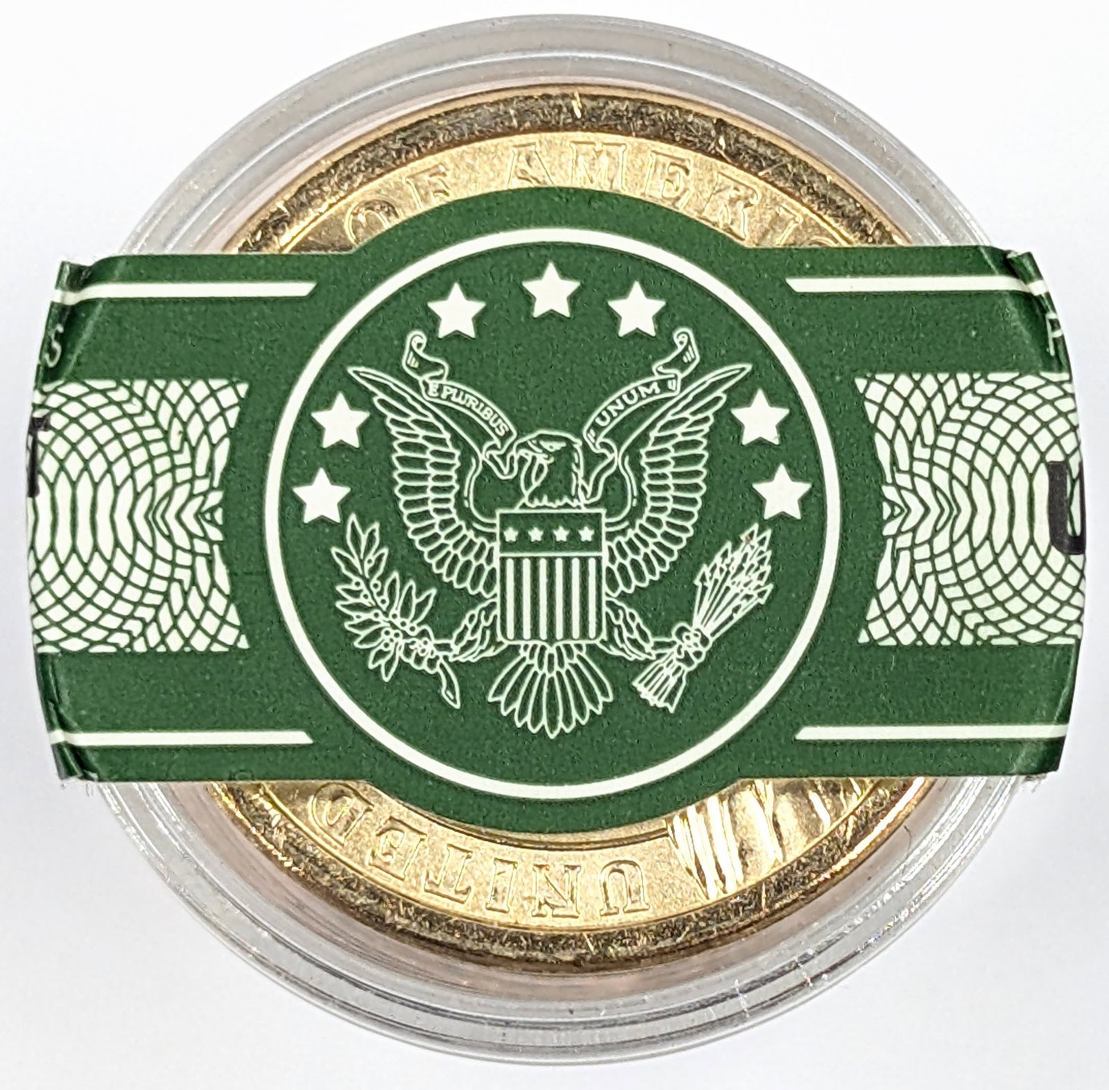 Danbury Mint Tube of 12 Uncirculated 2014 Presidential Dollar Coins- Roosevelt - 2