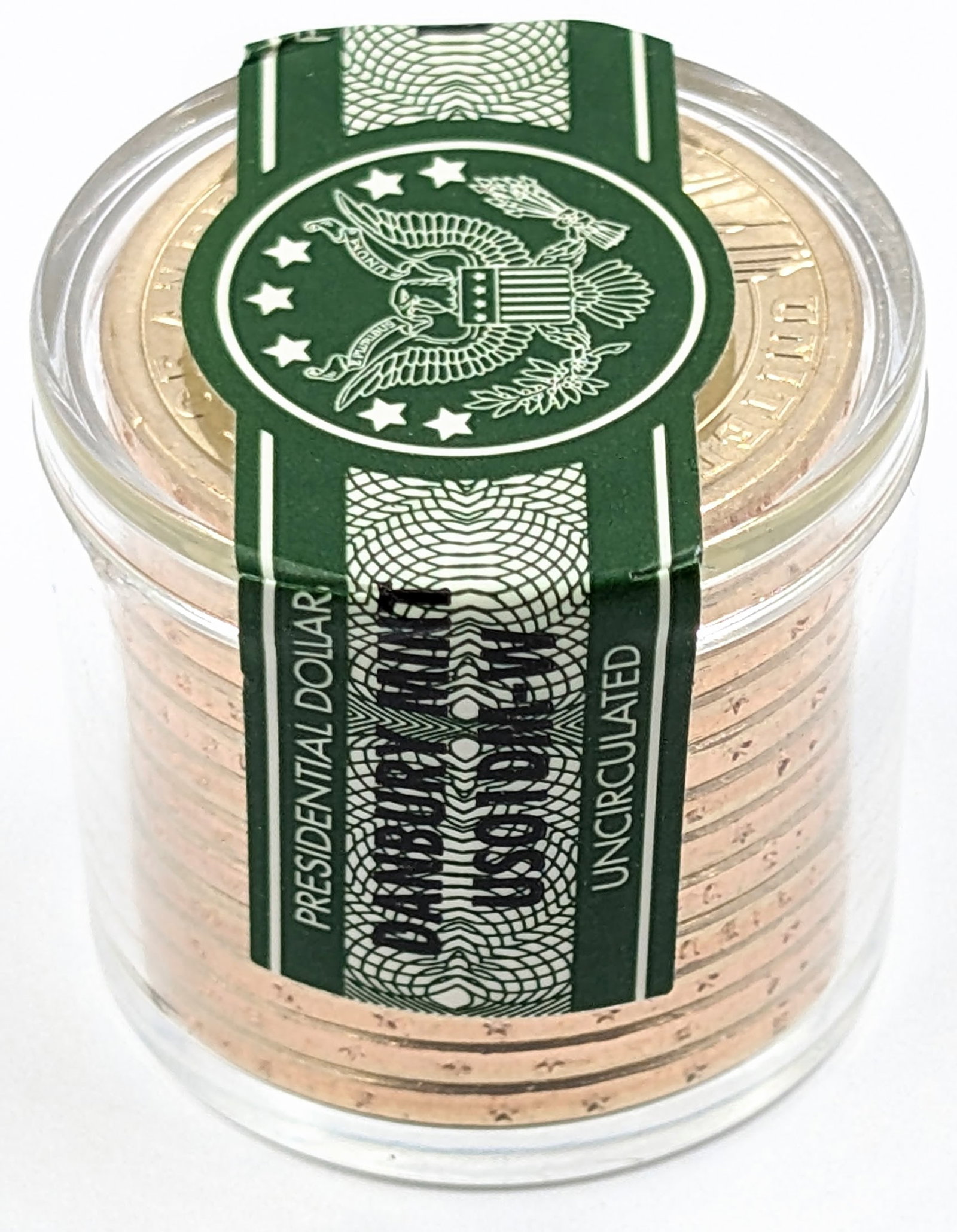Danbury Mint Tube of 12 Uncirculated 2014 Presidential Dollar Coins- Roosevelt - 4