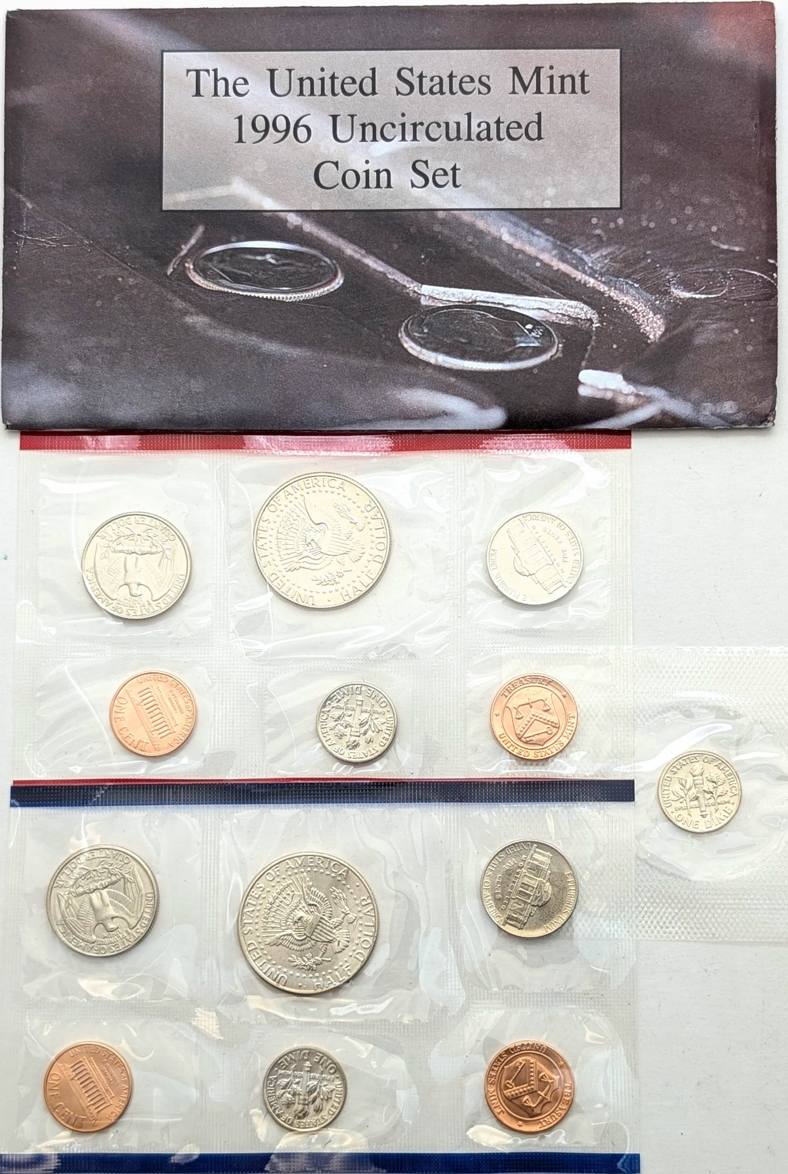 1996 US Mint Uncirculated Coin Set w/ West Point Dime - 2