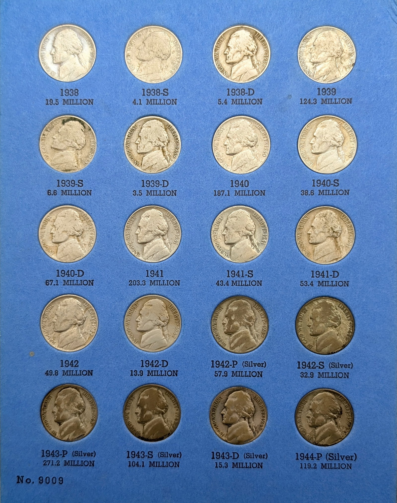 Whitman Jefferson Nickel Collection Starting 1938 Coin Album - 2