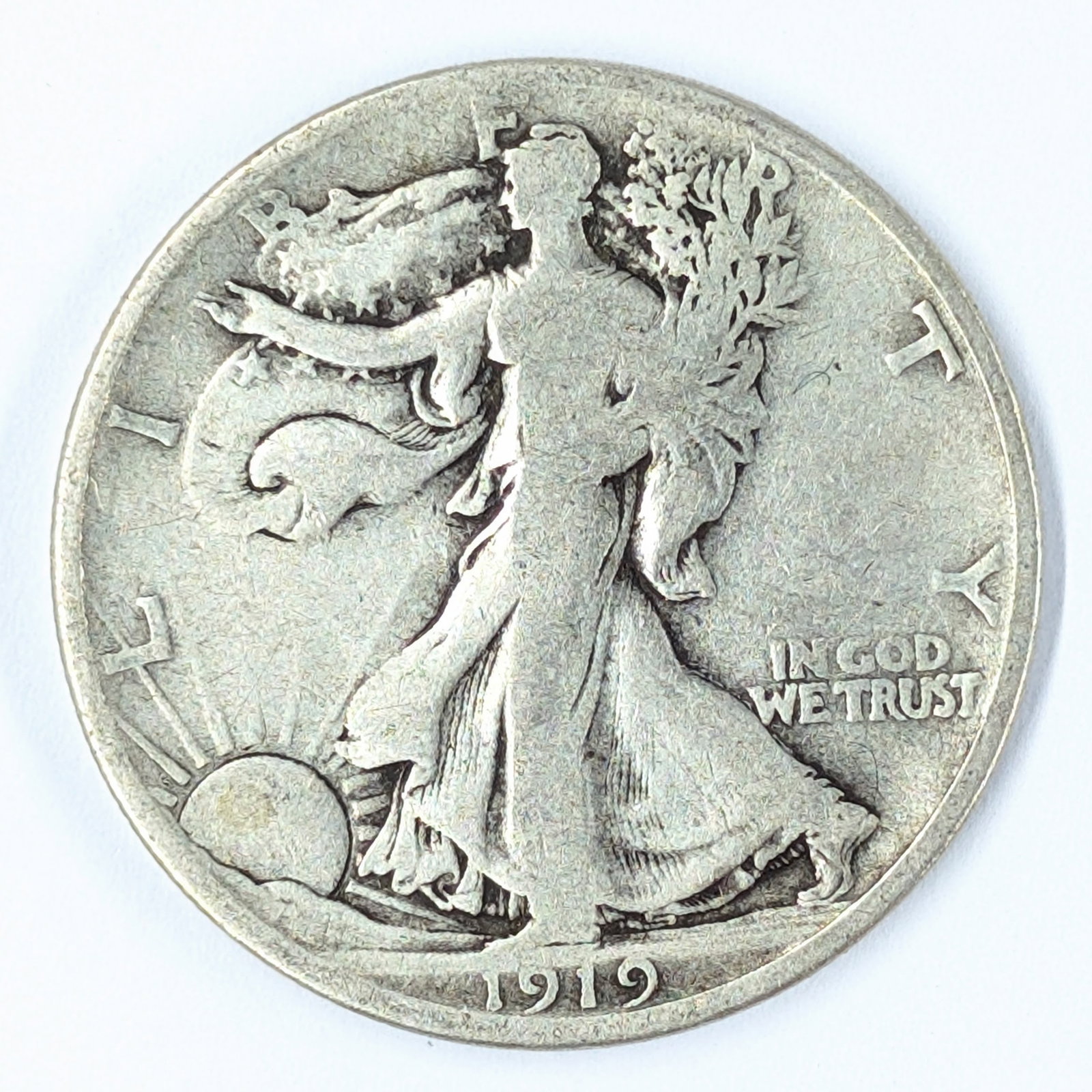 1919-D Silver Walking Liberty Half Dollar- KEY Date: _