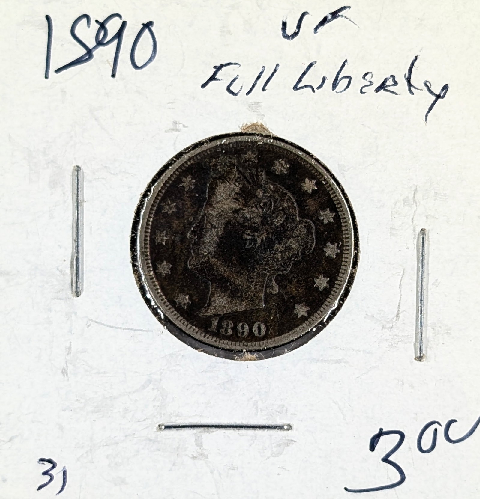 1890 Liberty V Nickel- Full Liberty: _
