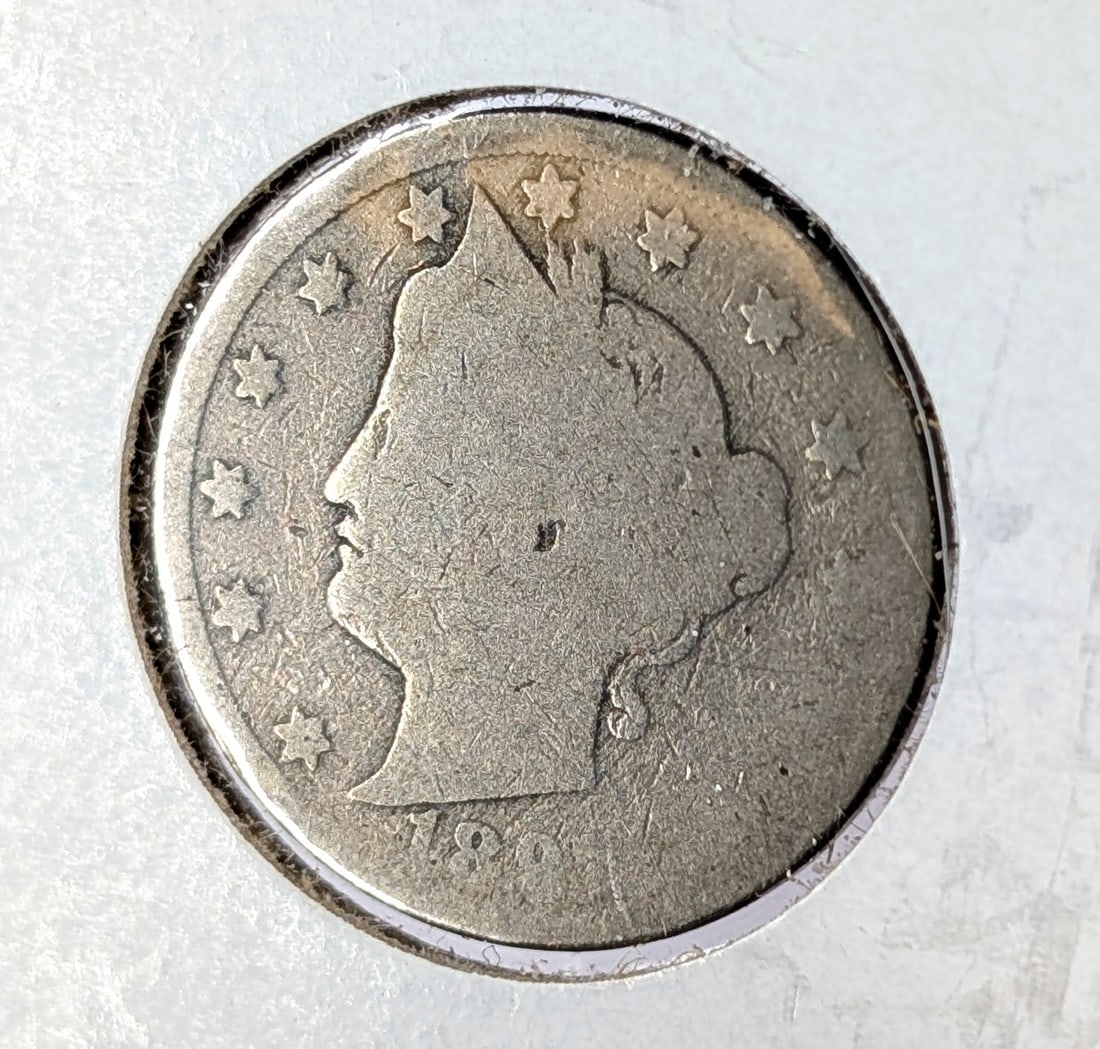 1891 Liberty V Nickel - 3