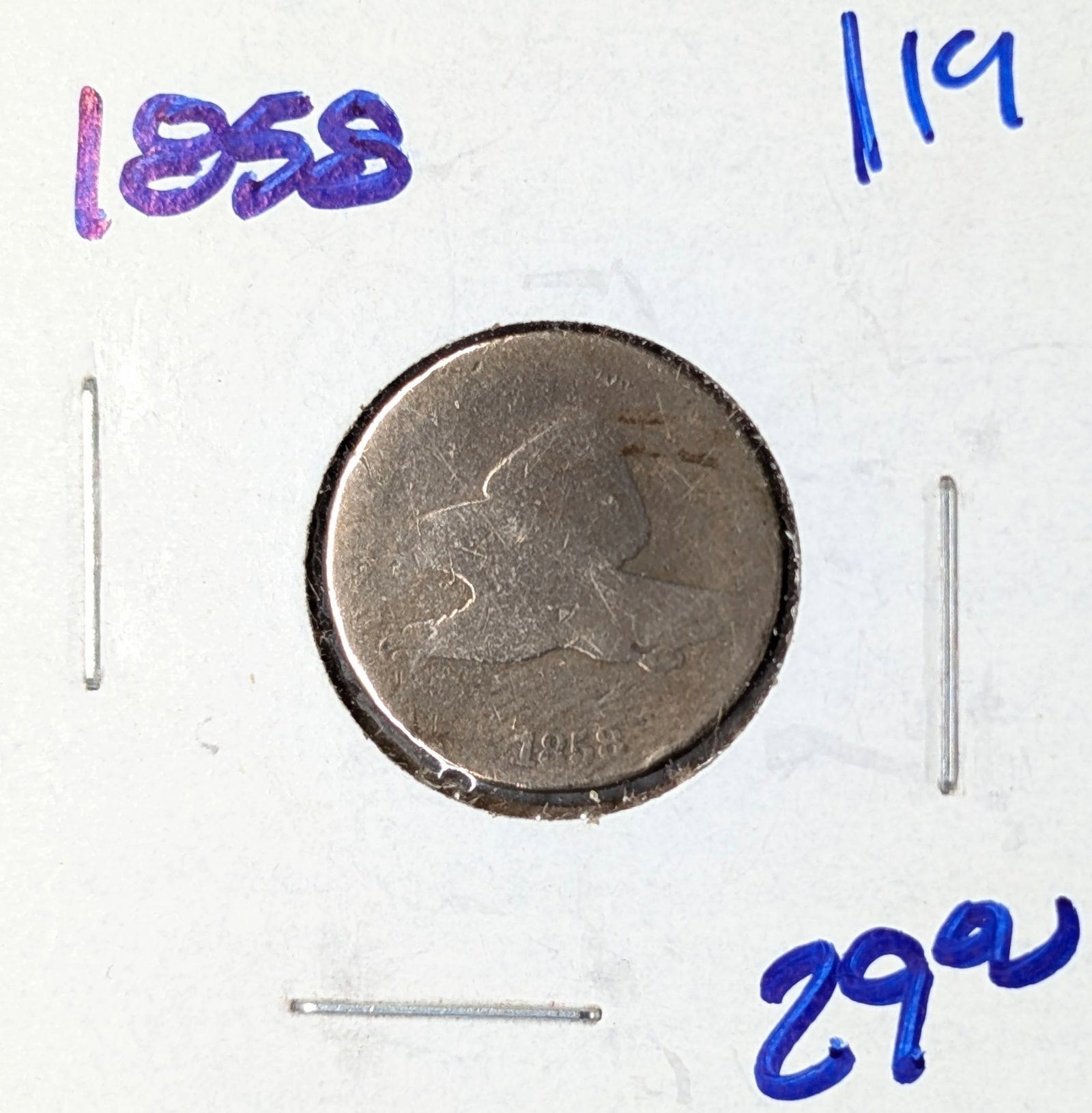1858 Flying Cent: _