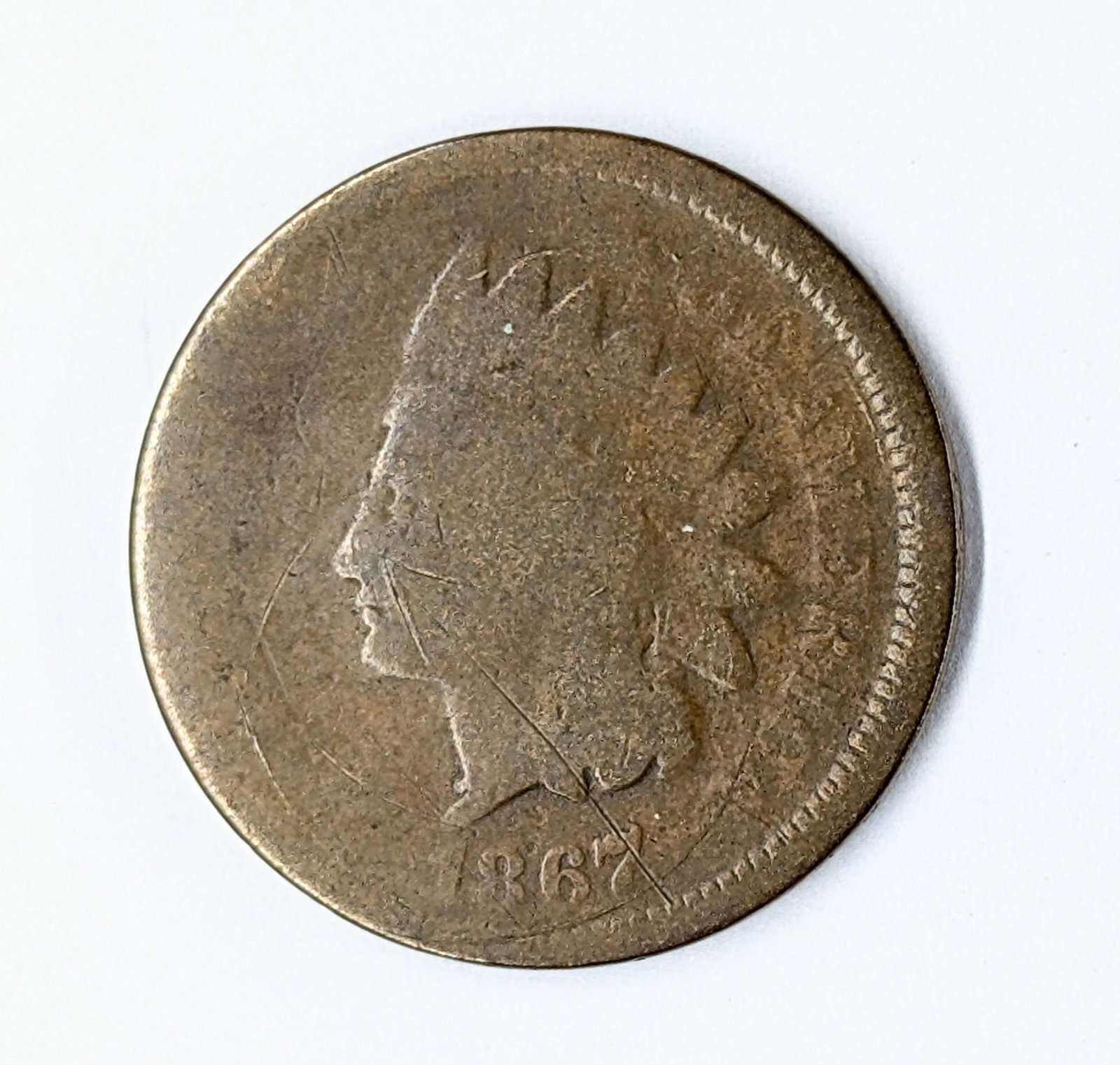 1867 Indian Head Cent- Semi Key Date: _