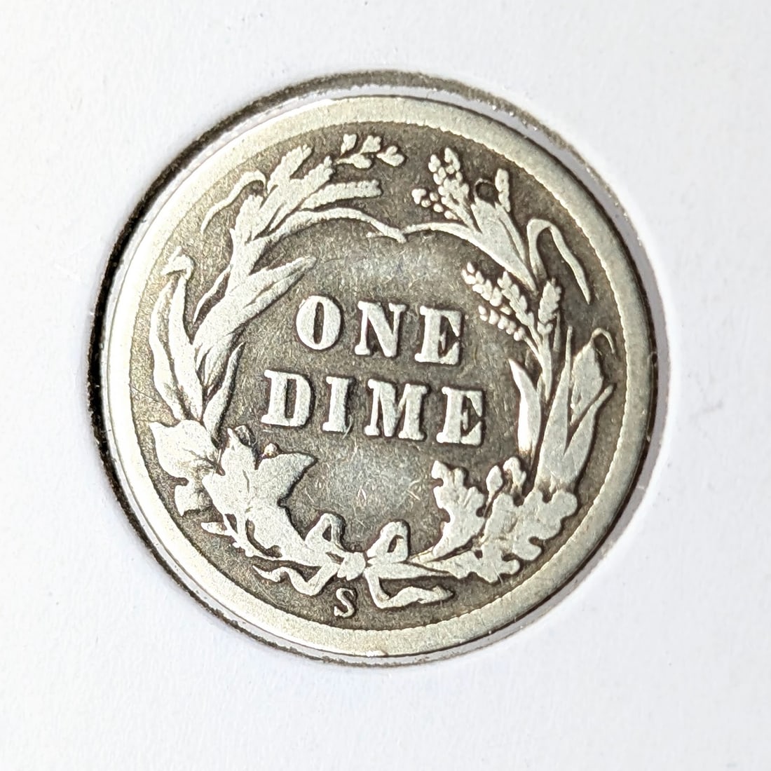 1912-S Silver Barber Dime - 3