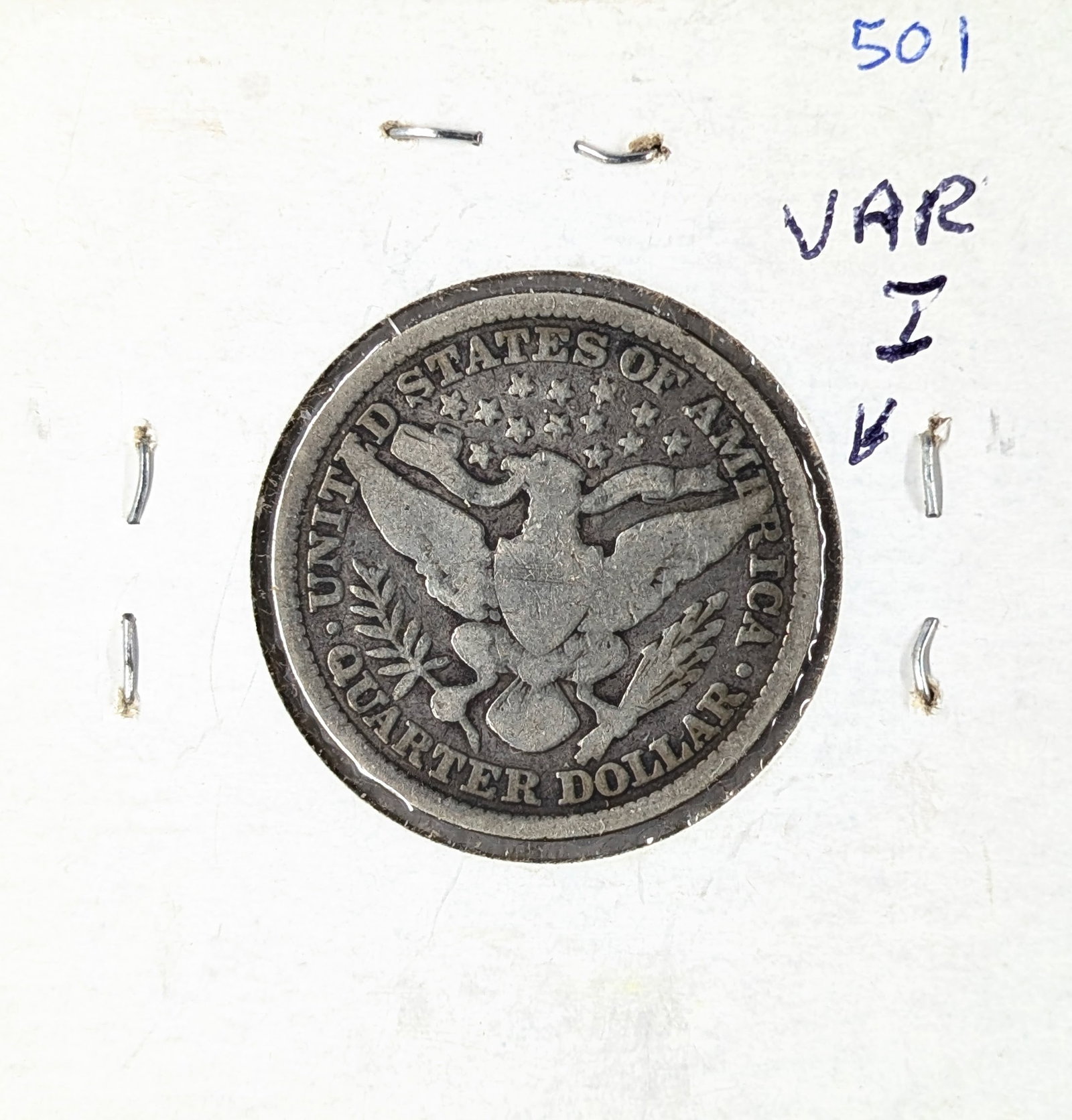 1892 Silver Barber Quarter - 2