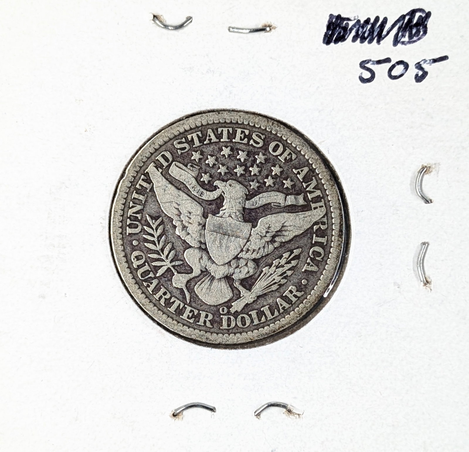 1895-O Silver Barber Quarter- Soft Toning - 2