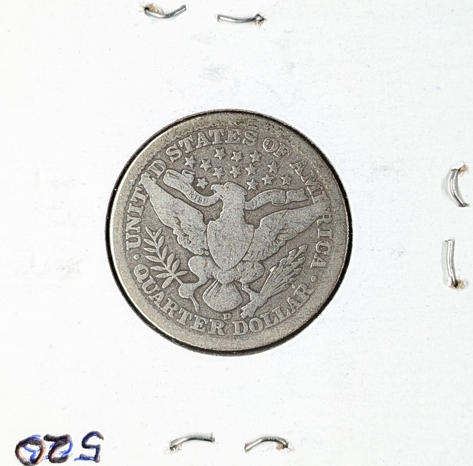 1908-D Silver Barber Quarter - 2