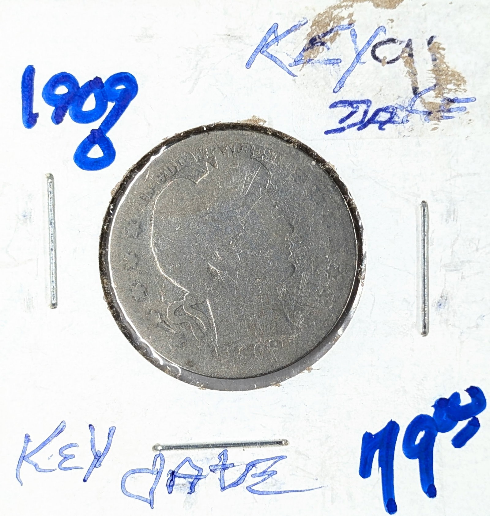 1909-O Silver Barber Quarter- Semi Key Date: _