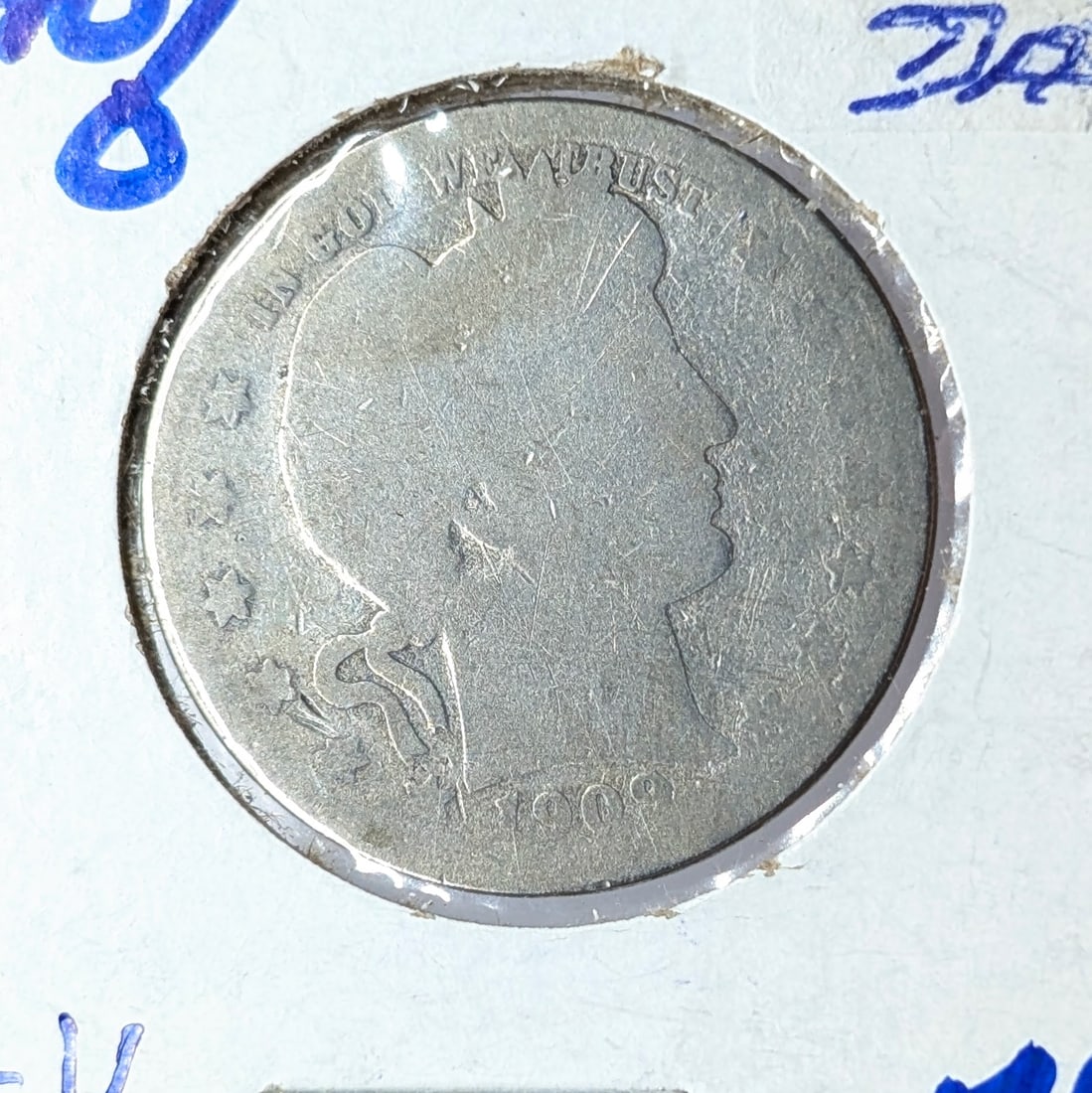 1909-O Silver Barber Quarter- Semi Key Date - 3