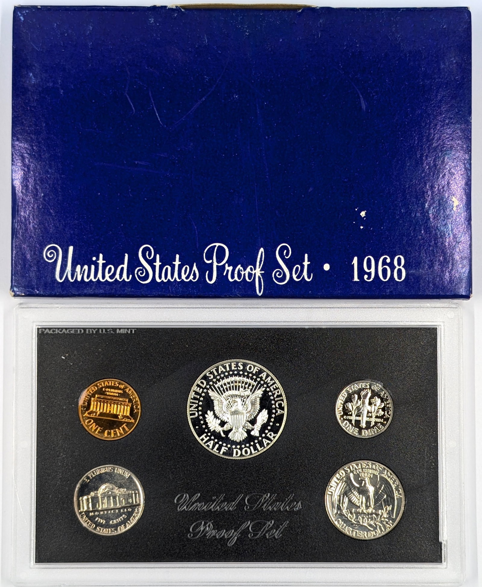 1968 US Mint Proof Set w/ Silver JFK Half - 2