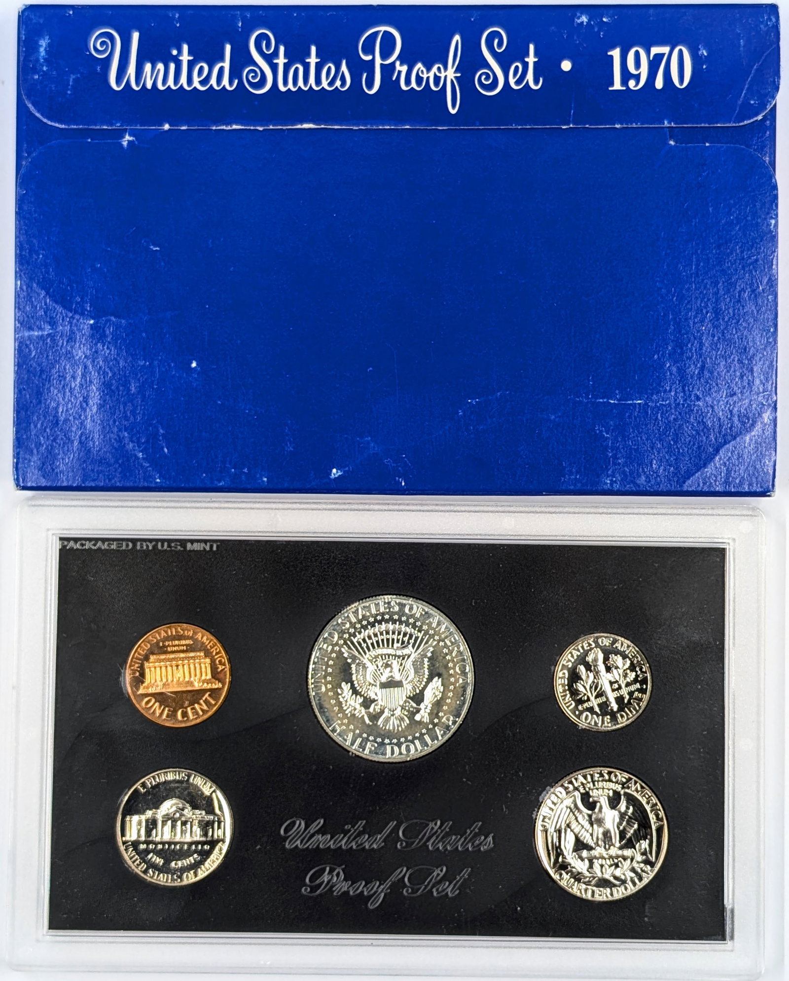 1970 US Mint Proof Set w/ Silver JFK Half - 2